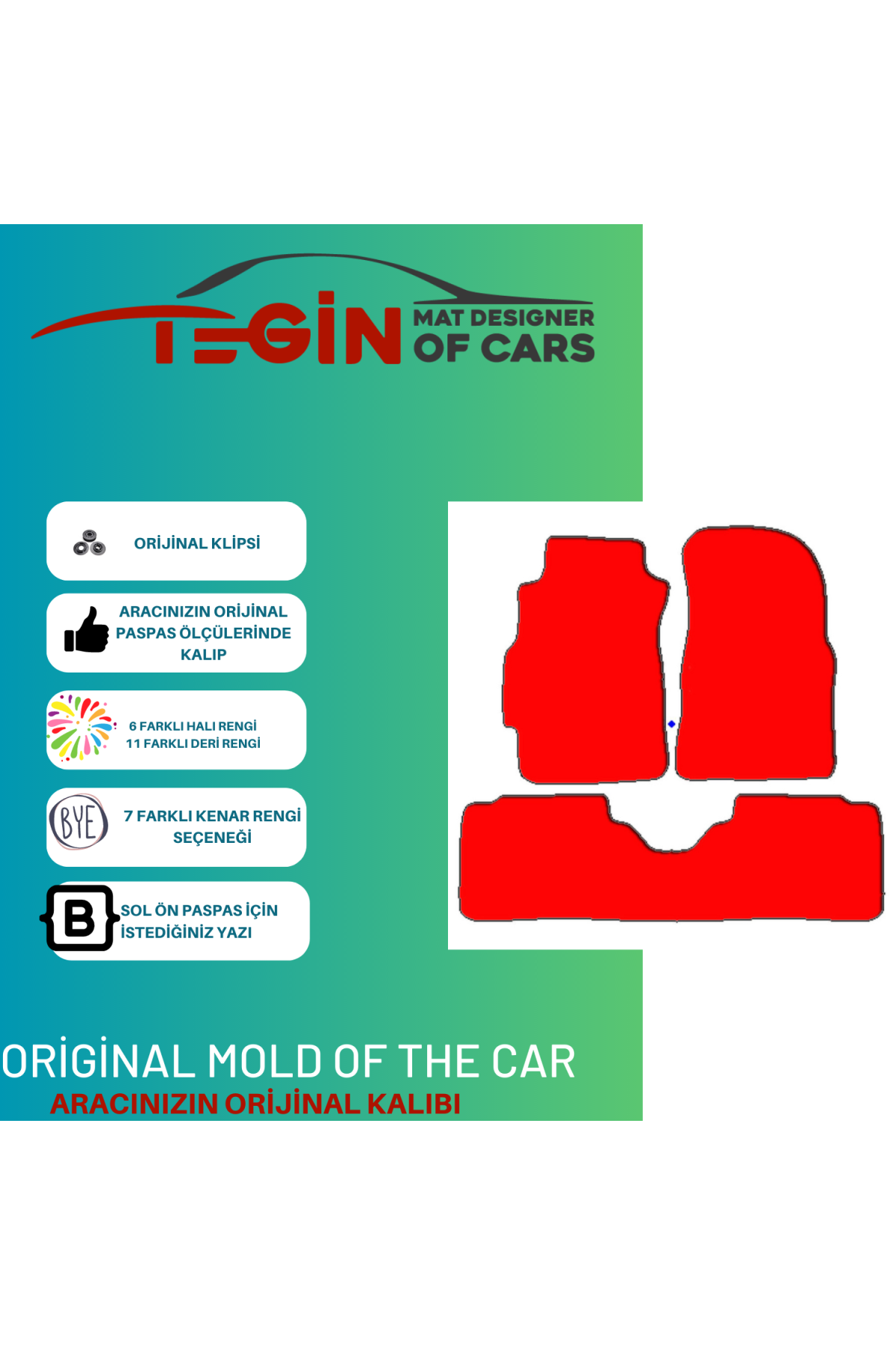 Honda Civic 1996-2001 Sedan Prime Siyah Halı Bej Kenar Halı Paspa