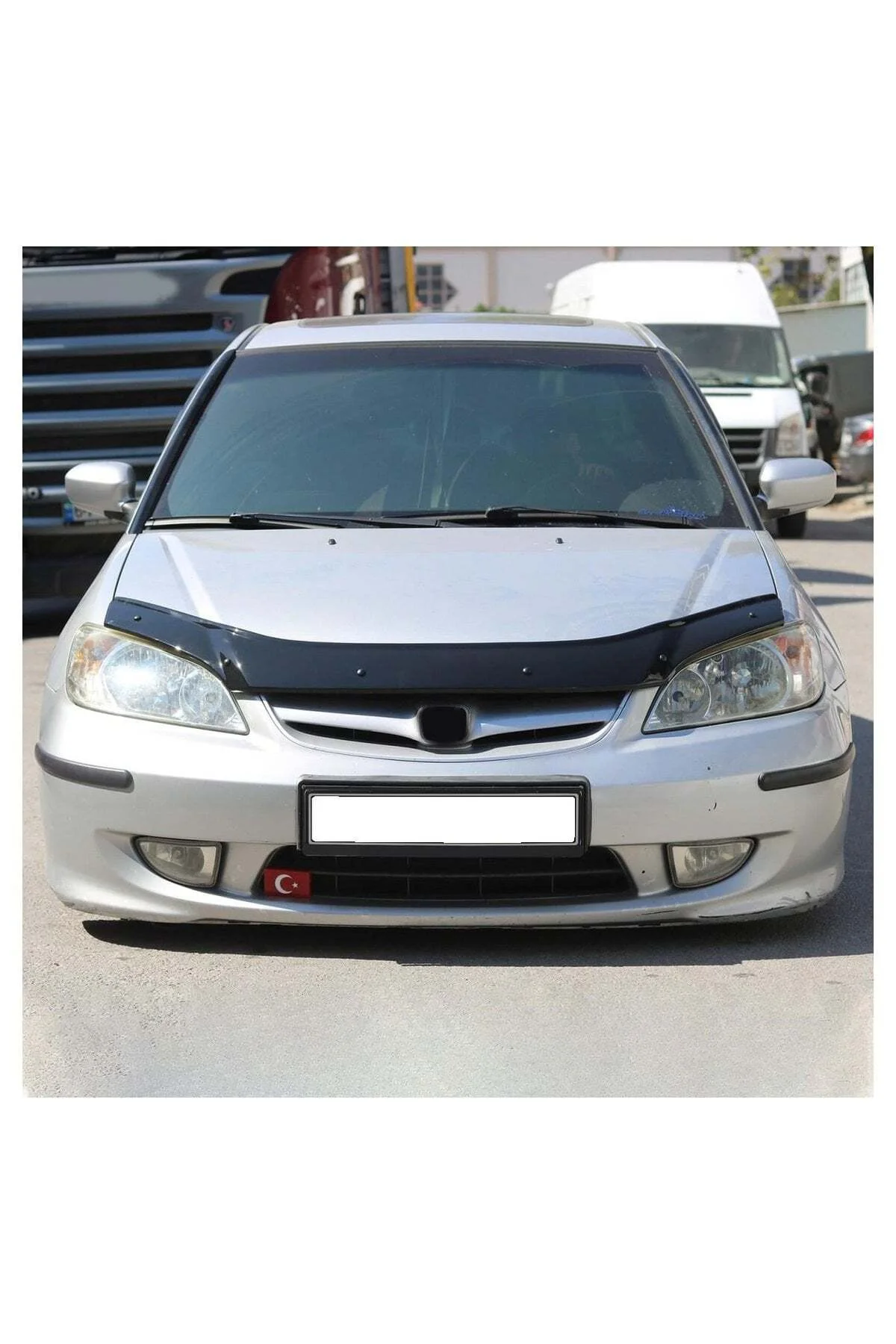 Honda Civic 2001-2006 Uyumlu Kaput Rüzgarlığı Ön Kaput Koruma ABS Parlak Siyah Honda Civic 2001-2006 Uyumlu Kaput Rüzgarlığı Ön Kaput Koruma ABS Parlak Siyah