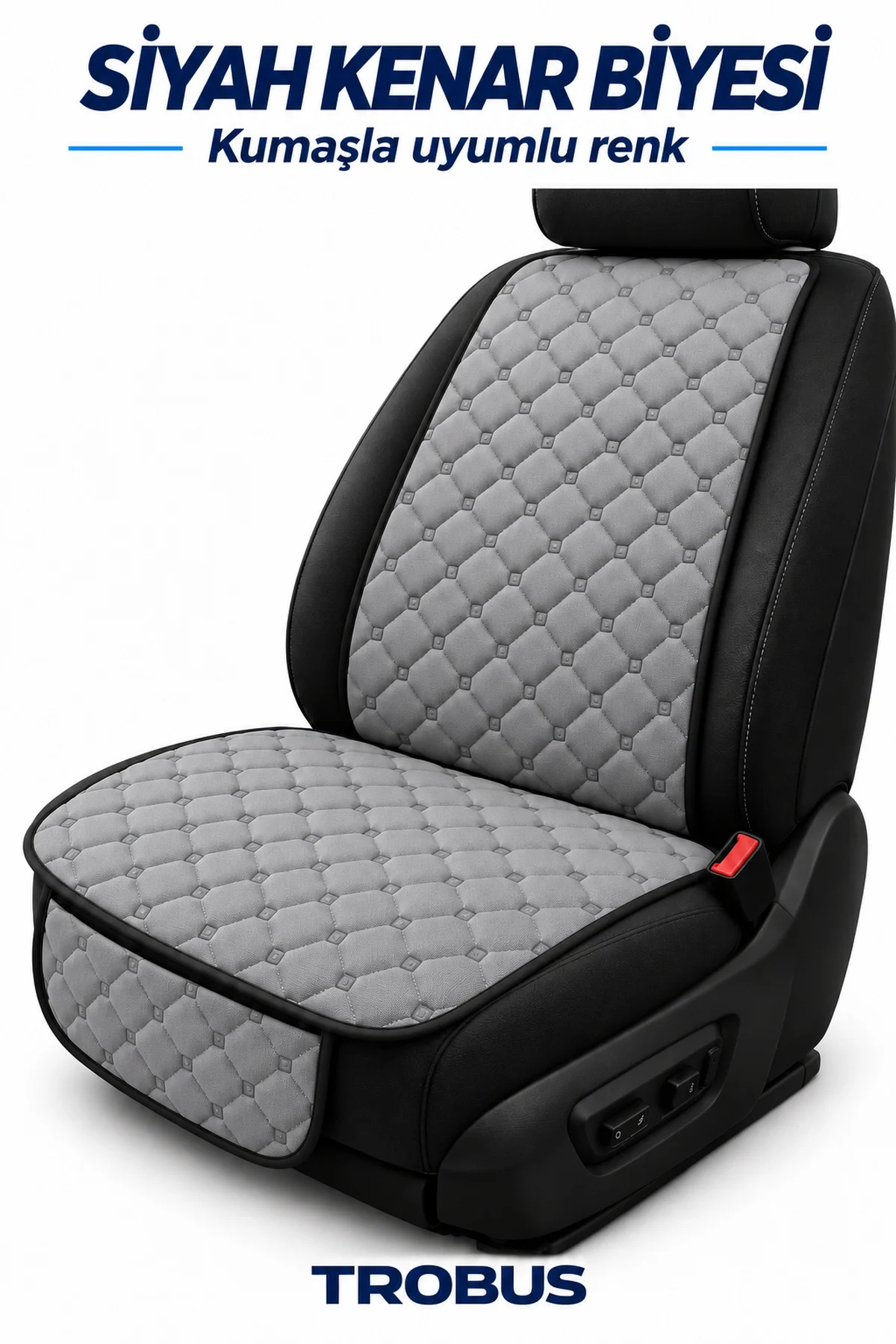 Honda Civic 2007-2011 Kapitone Kumaş Koltuk Minderi Ön İkili 4 Parça Gri Siyah Honda Civic 2007-2011 Kapitone Kumaş Koltuk Minderi Ön İkili 4 Parça Gri Siyah - Görsel 5
