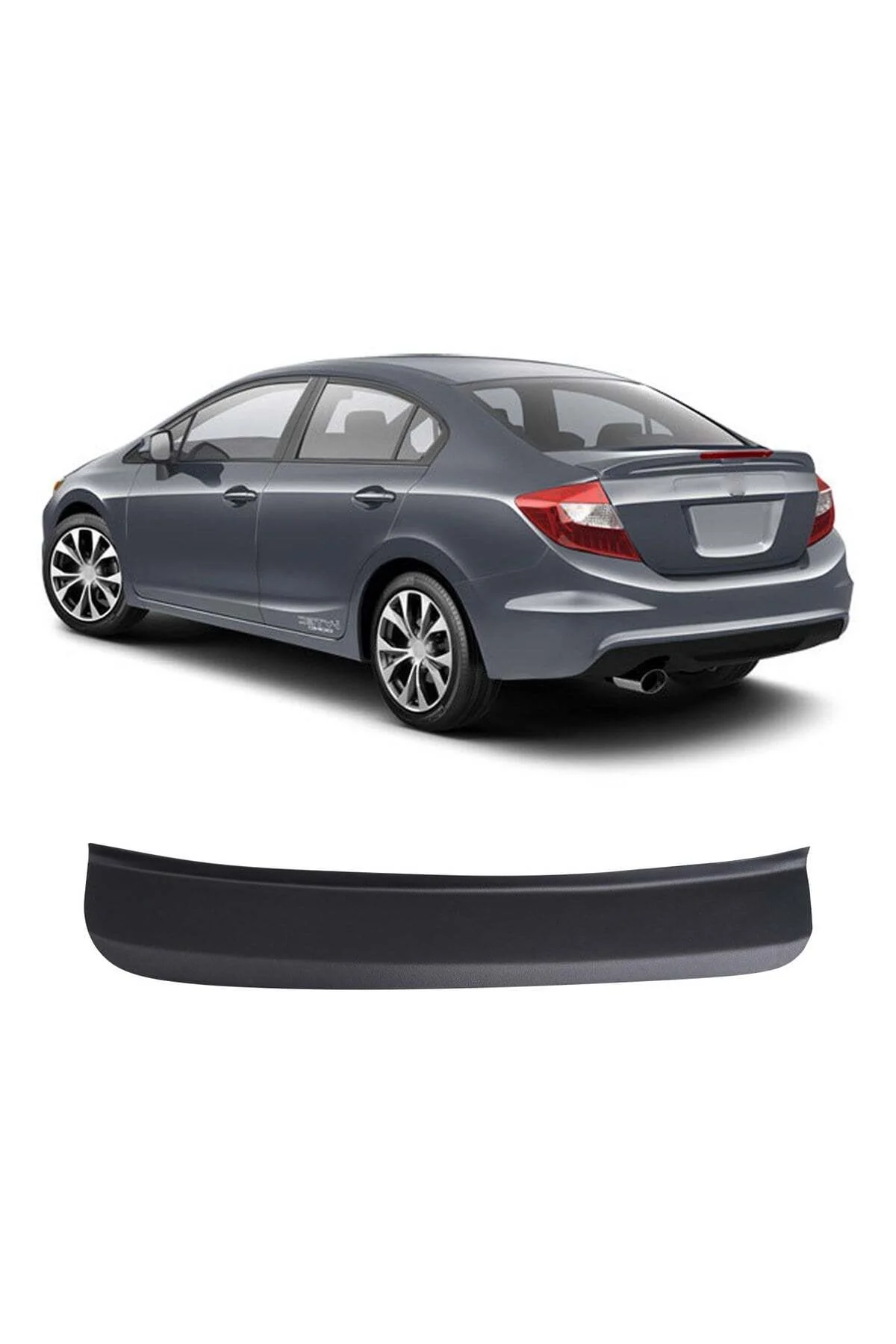 Honda Civic 2012-2015 Uyumlu Arka Tampon Eşiği Koruma ABS Parlak Siyah Honda Civic 2012-2015 Uyumlu Arka Tampon Eşiği Koruma ABS Parlak Siyah