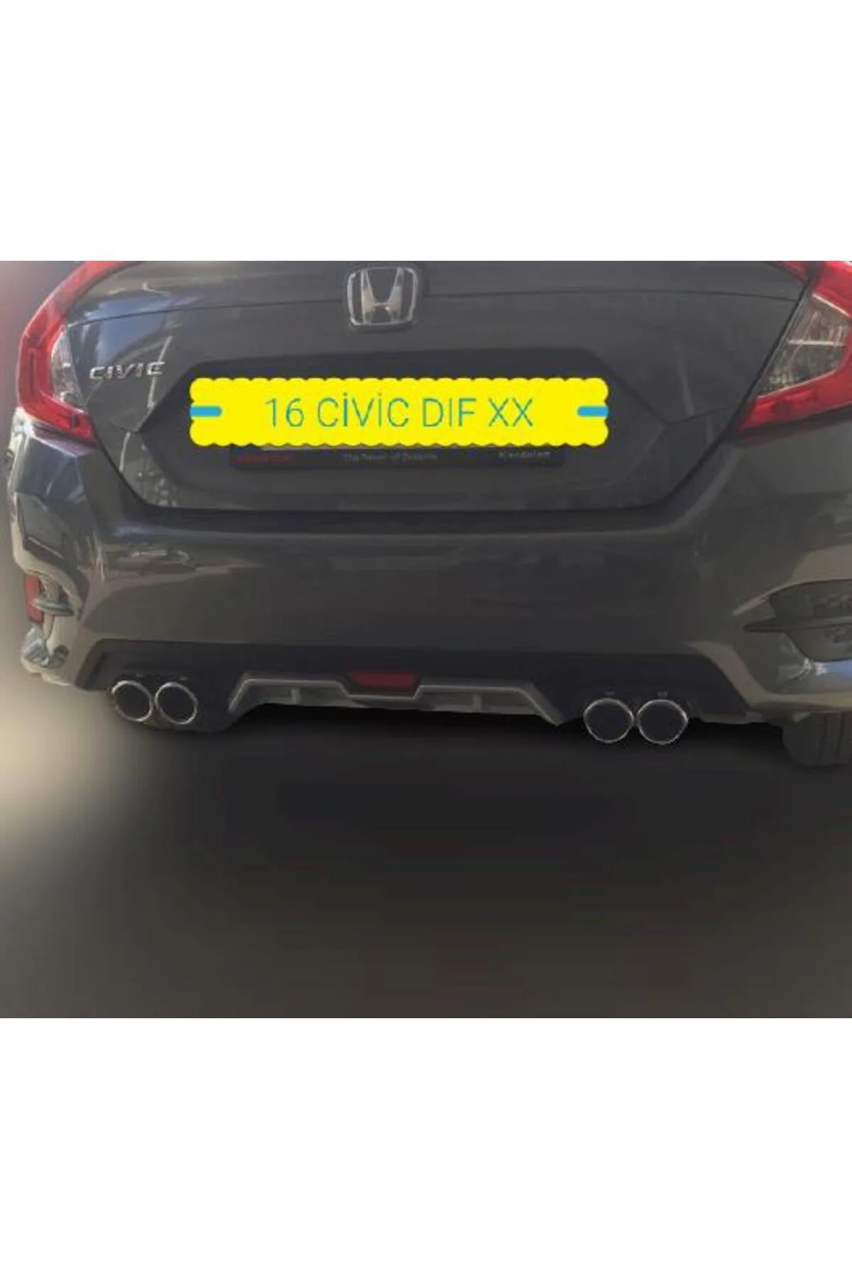 HONDA CİVİC 2016-2019 ASTARLI XX DİFÜZÖR EGZOS UÇLU