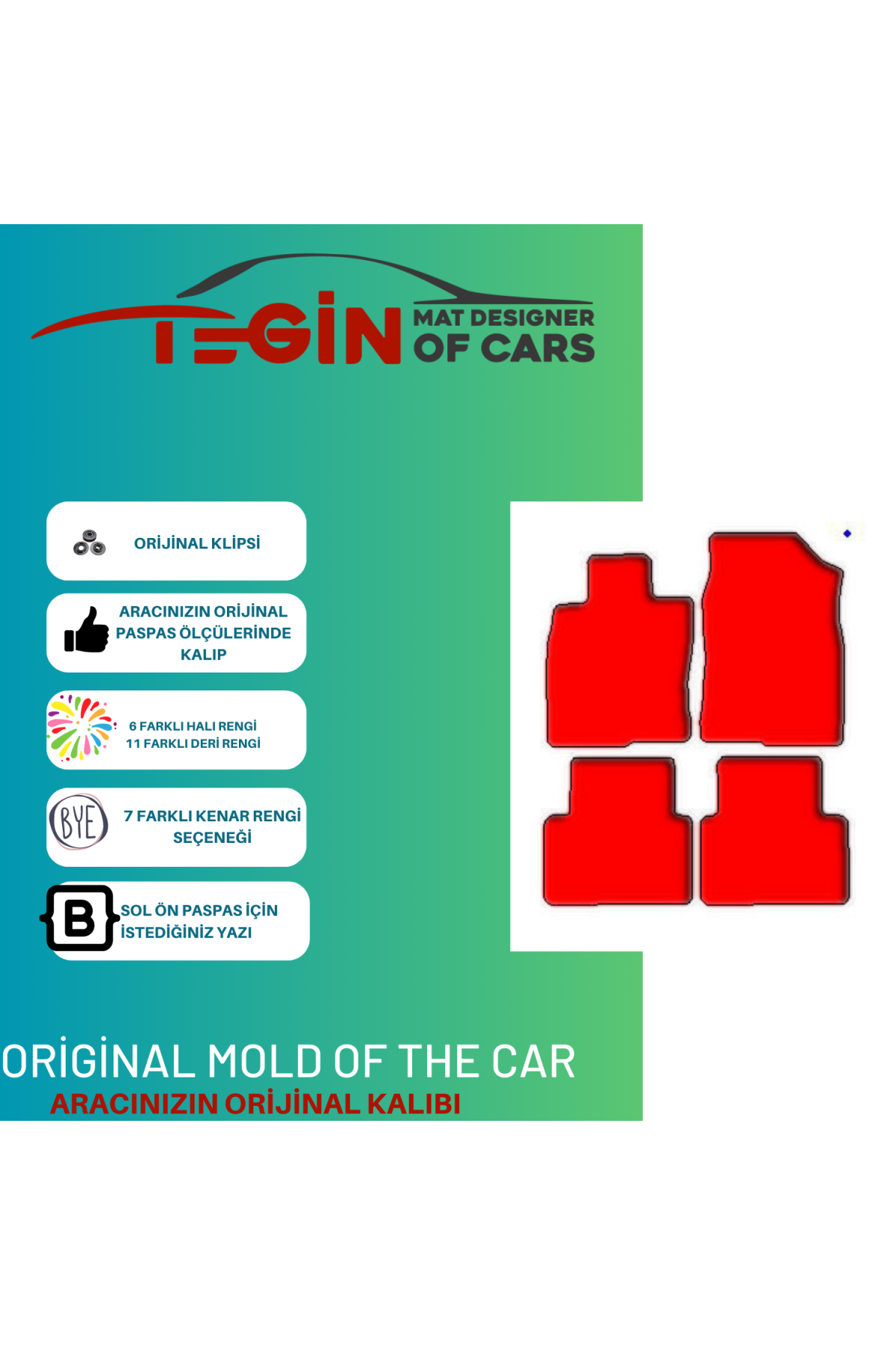 Honda Civic 2016 Ve Sonrası -hatchback  Siyah Deri Mavi Kenar Pas