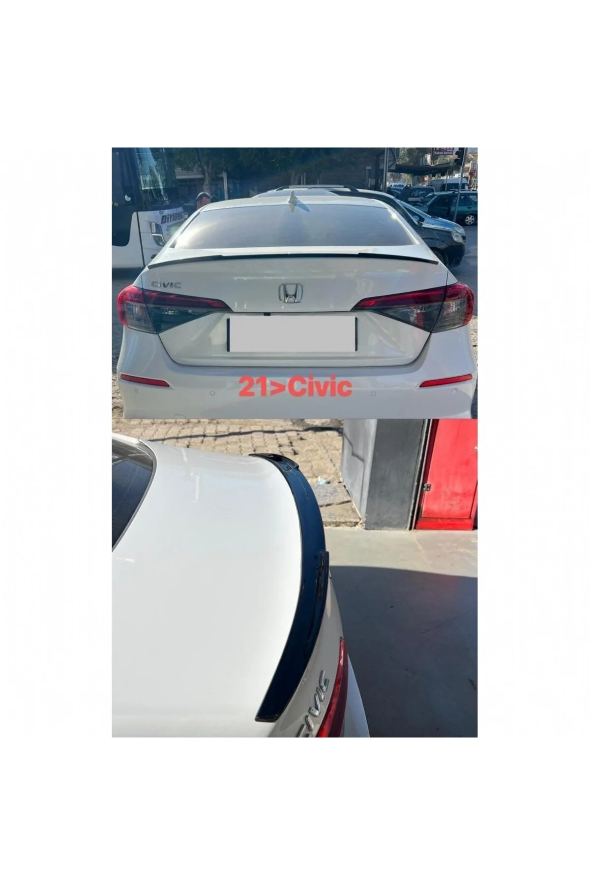 HONDA CİVİC 2021- MODEL BOYALI PLASTİK SPOİLER