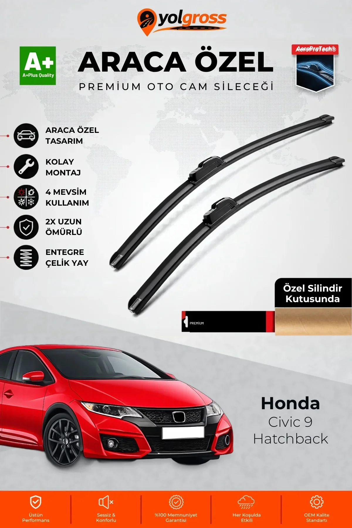 Honda Civic 9 Hatchback Ön Cam Silecek Seti 2012-2015 Premium Araca Özel 65-45 Cm A+ Kalite Honda Civic 9 Hatchback Ön Cam Silecek Seti 2012-2015 Premium Araca Özel 65-45 Cm A+ Kalite