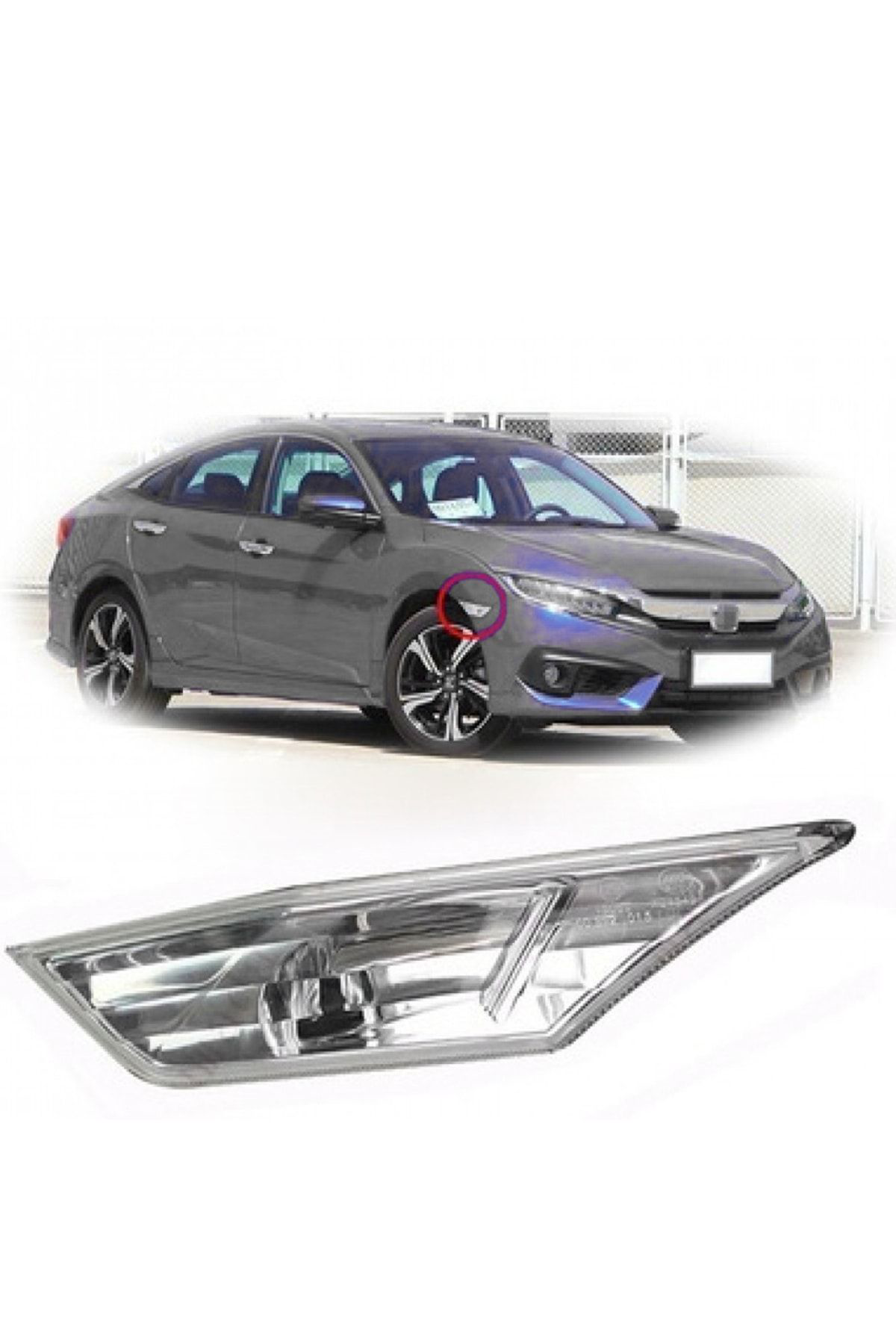 Honda Civic Çamurluk Sinyal Lambası 2016--2020 Modeller Sol Taraf
