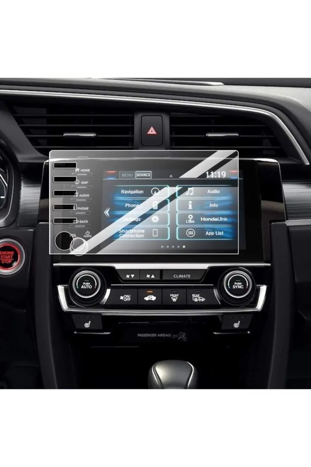 Honda Civic Fc5 Makyajlı Kasa Multimedya Ekran Koruyucu Film 2019