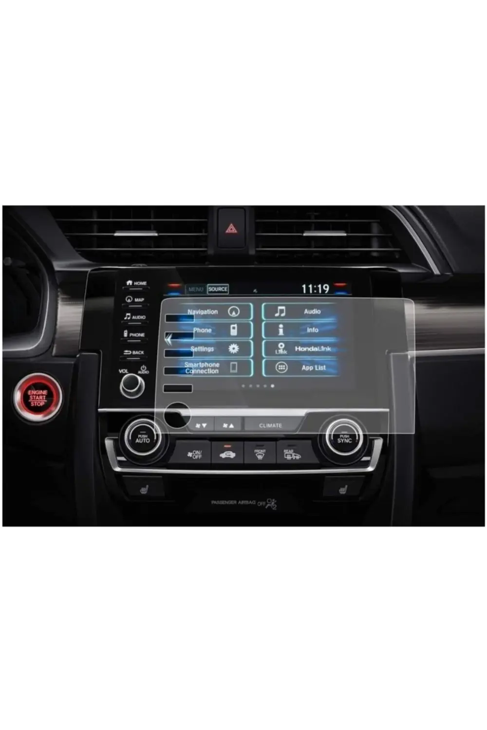 Honda Civic Fc5 Makyajlı Kasa Multimedya Ekran Koruyucu Film 2019