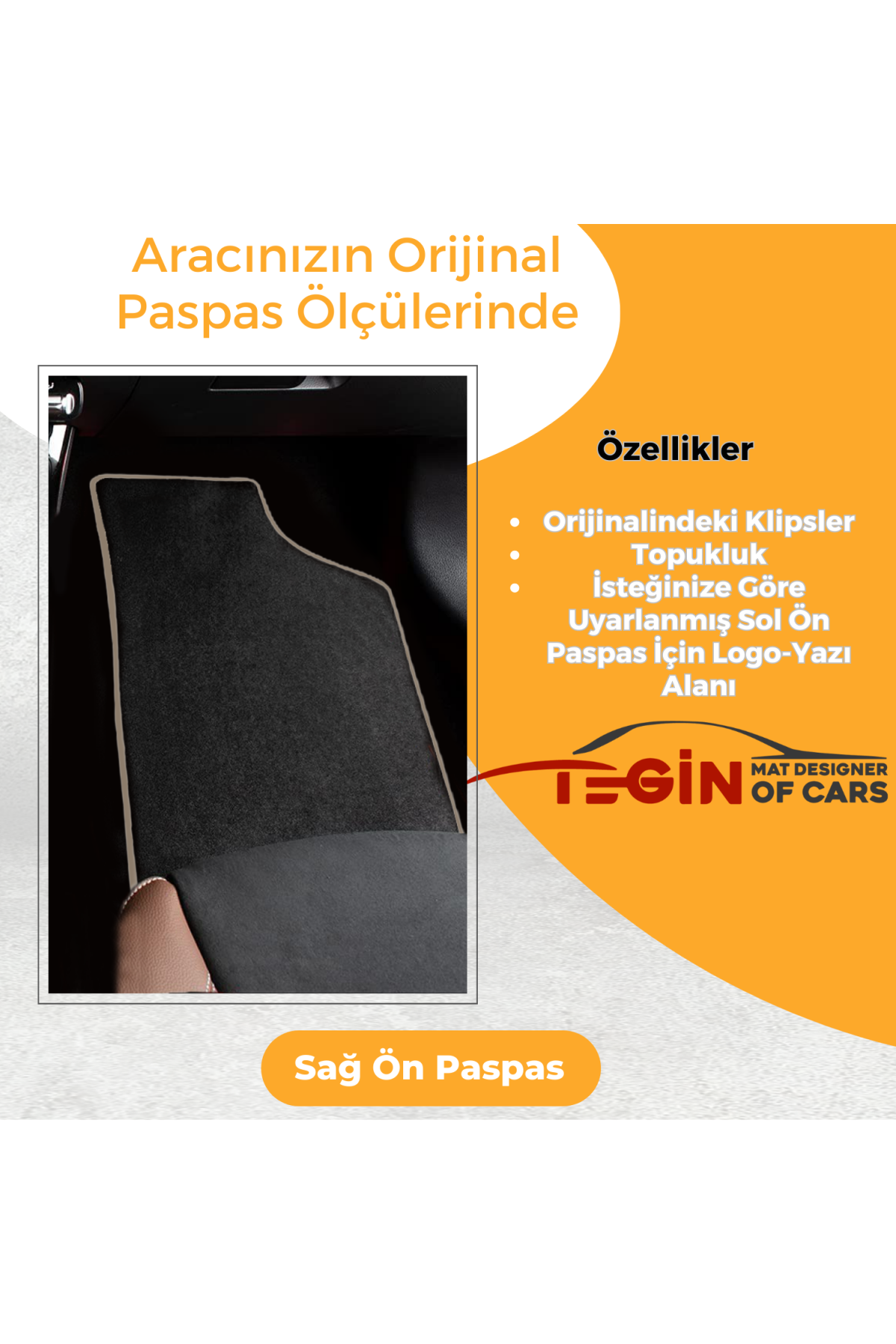 Honda Civic Fd 2006-2011 Sedan Prime Siyah Halı Bej Kenar Halı Pa
