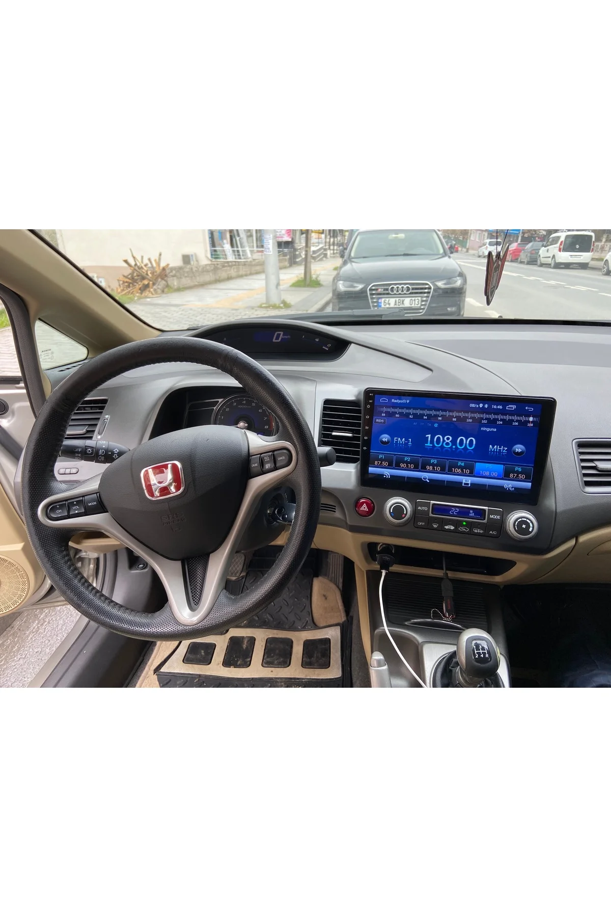 Honda Civic Fd6 10 Inç Android Carplay Multimedya Kamera 4 rem 64 hafıza