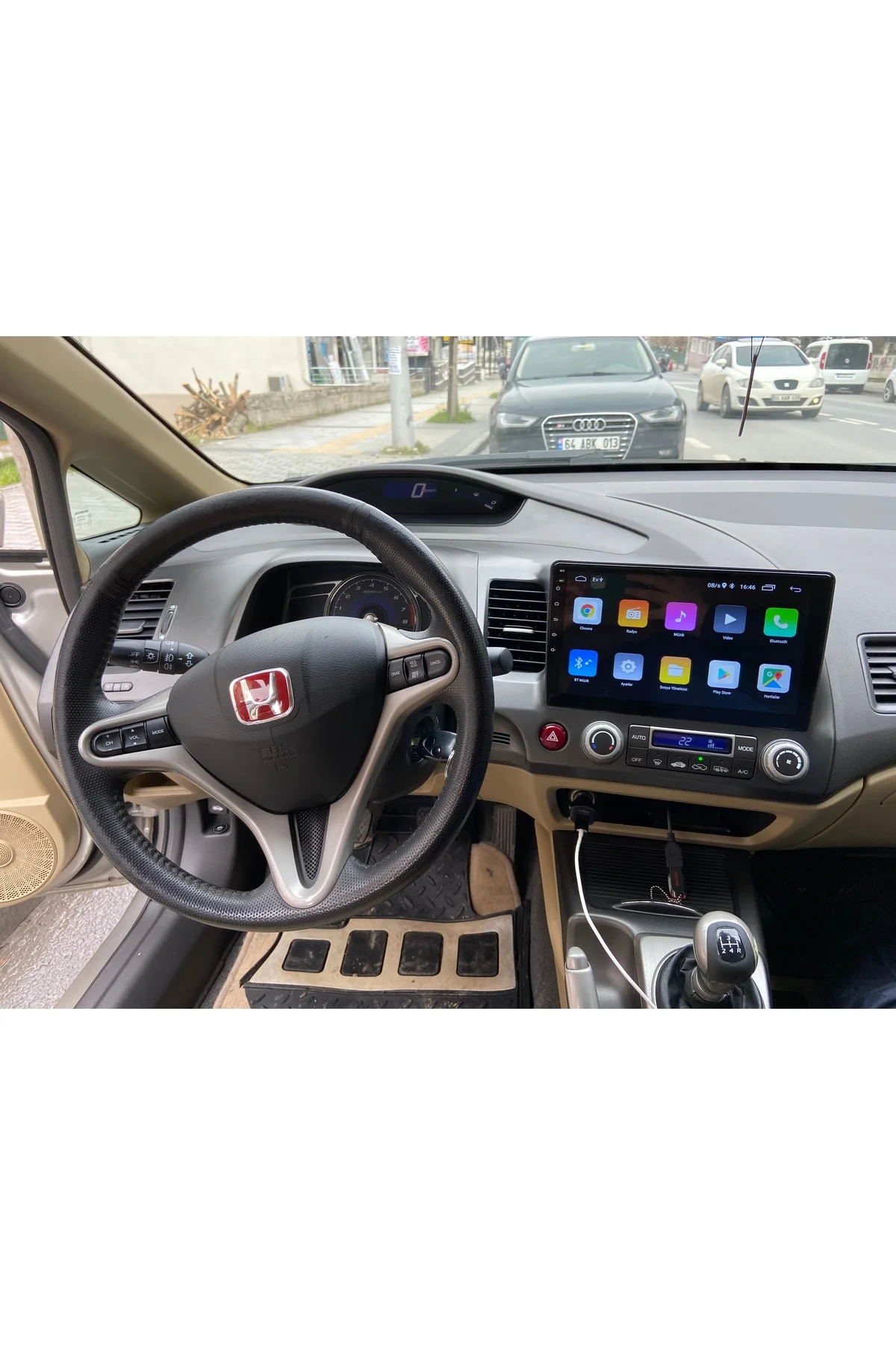 Honda Civic Fd6 10 Inç Android Carplay Multimedya Kamera 4 rem 64 hafıza