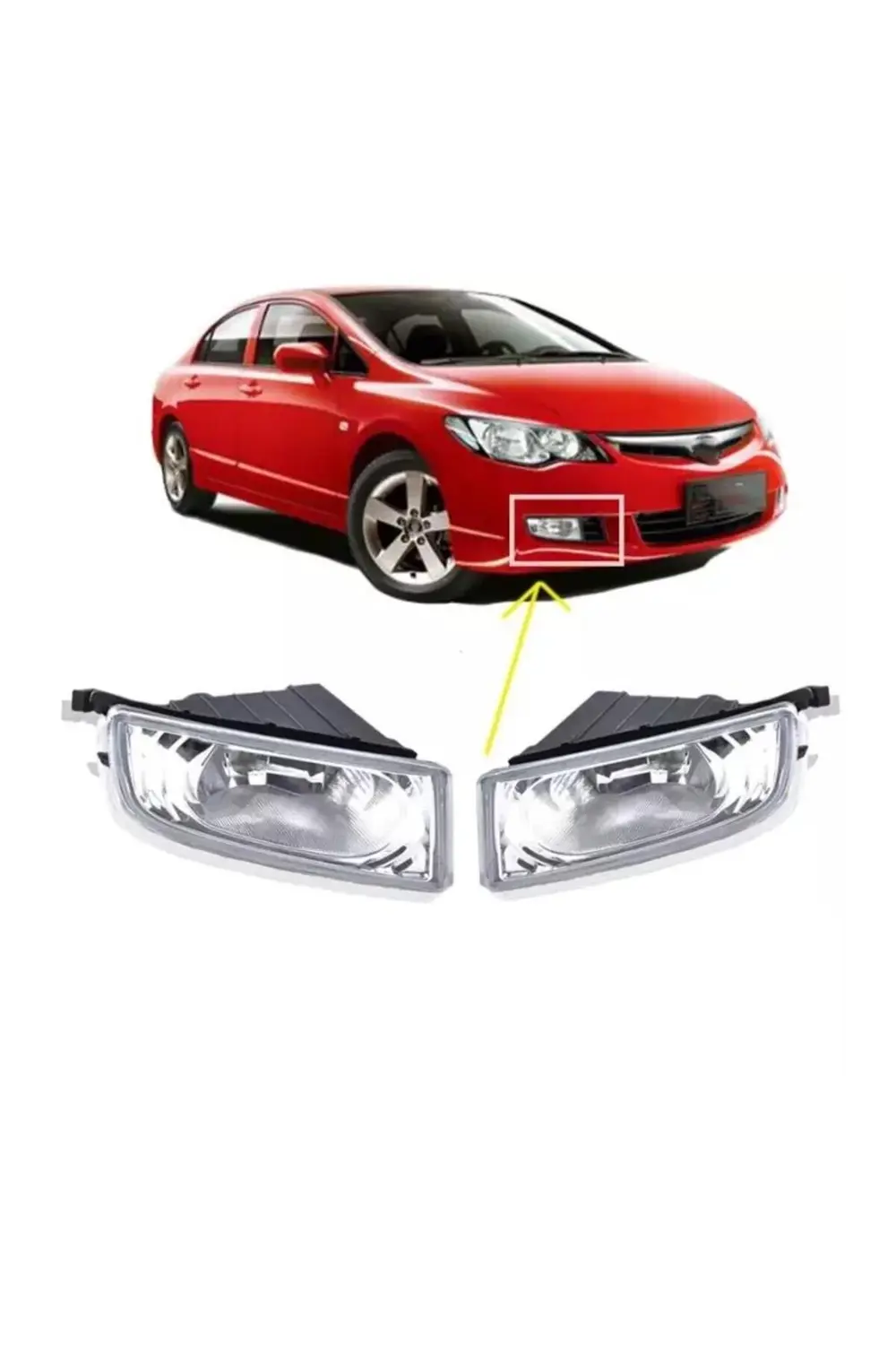 Honda Civic Fd6 Sağ + Sol Ön Sis Lambası Takımı 2007--2009