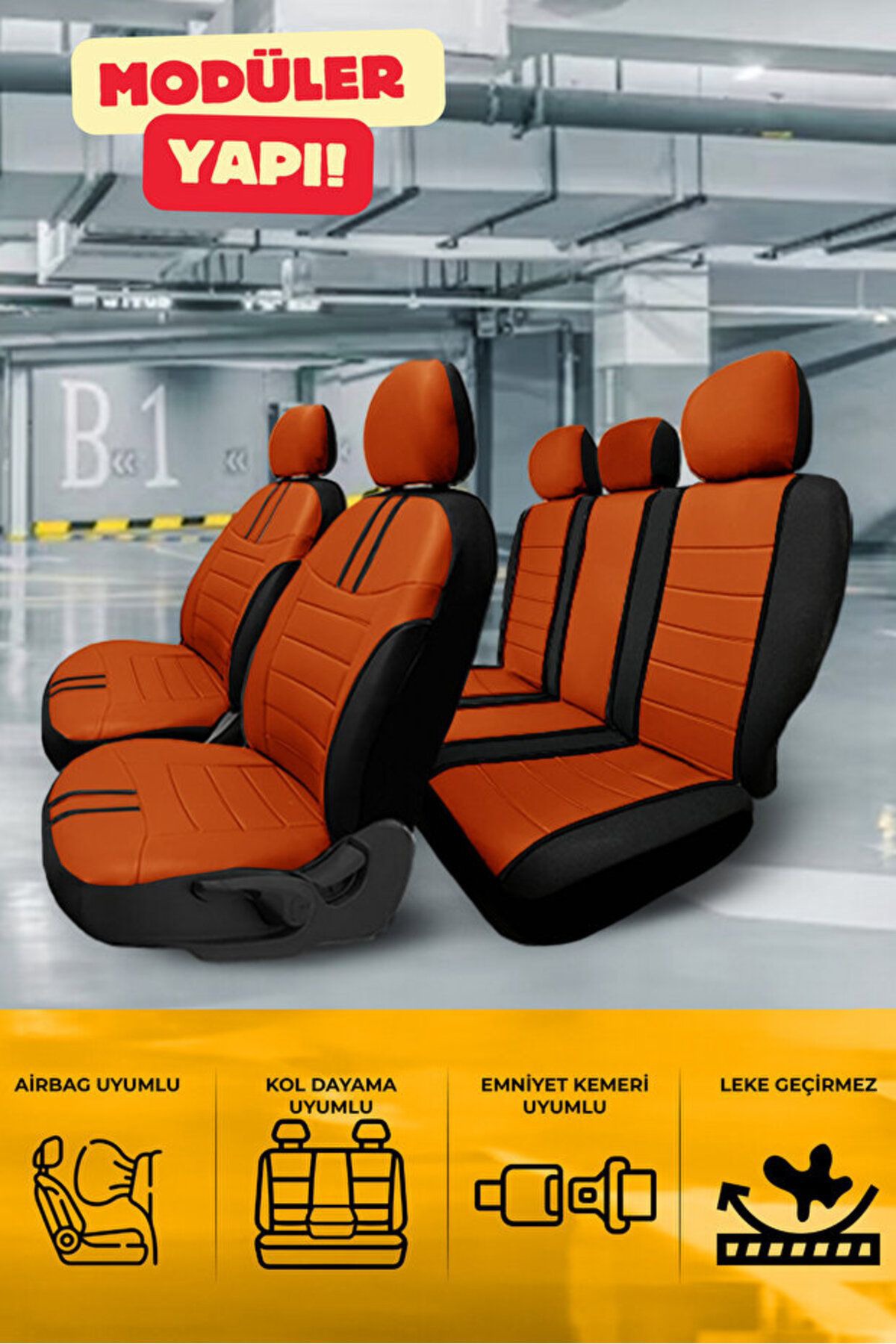 Honda Civic Sedan 2012-2015 Aracınıza Uyumlu Koltuk Kılıfı Luxe D