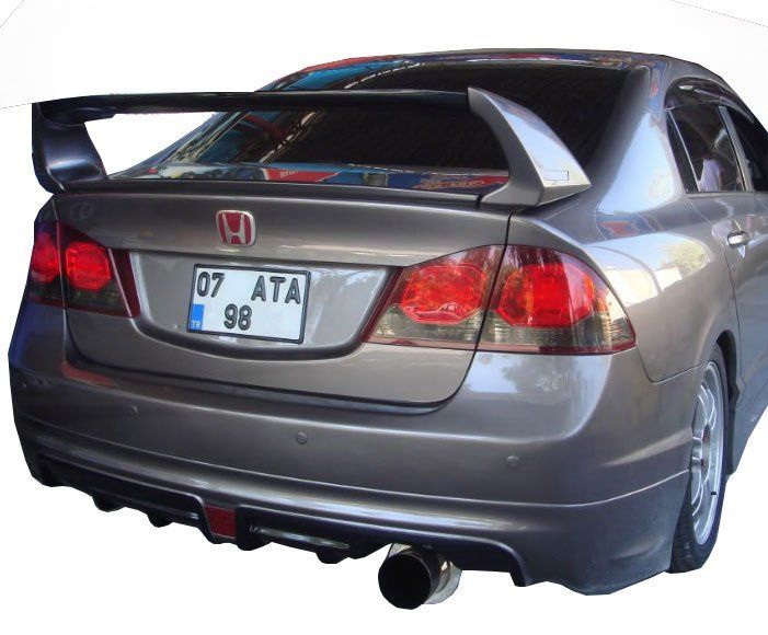 Honda Civic Uyumlu Fd6 (2006-2011) Mugen Rr Tek Çıkış Arka Tampon