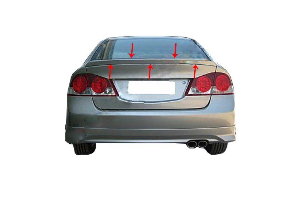 Honda Civic Uyumlu 8 Spoiler Bagaj (Hybrıd) Fiber 2006-2011