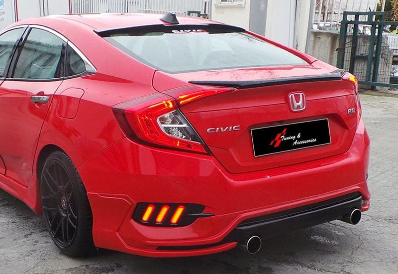Honda Civic Uyumlu 2016 S Fc5 - Bagaj Üzeri Anatomik Spoiler - Pl