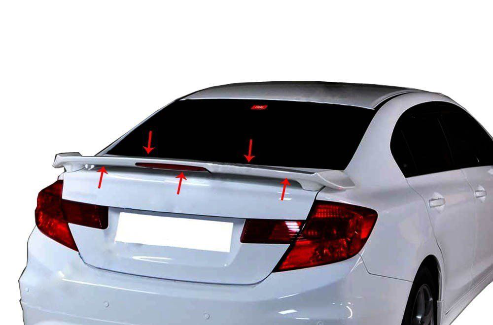 Drs Tuning Honda Civic Uyumlu 9 Spoiler Bagaj Yüksek (İşikli) Fiber 2012-201