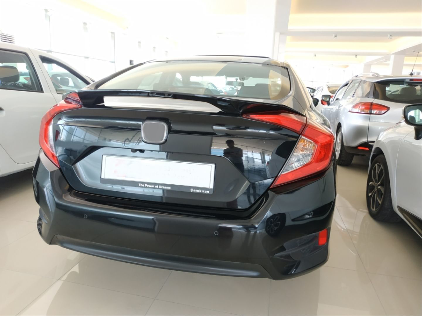 Honda Civic Uyumlu Fc5 V Style Spoiler - Piano Black