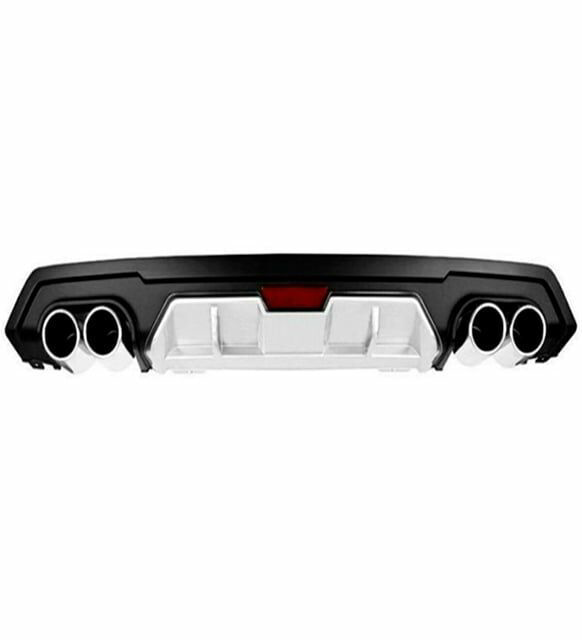 Honda Civic Uyumlu Fc5 Turbo Gri Difüzör 4 Egzoz Görünümlü 2016+ 