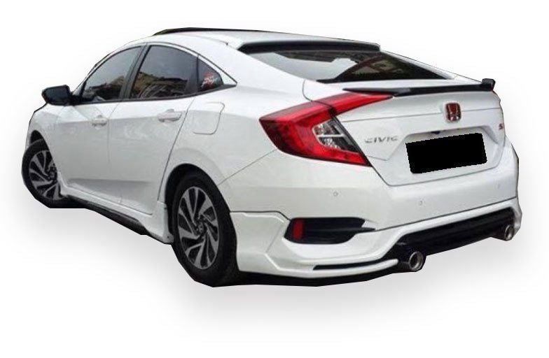 Honda Civic Uyumlu Fc5 Sedan (2015-2018) Turbo Arka Tampon Eki - Honda Civic Uyumlu Fc5 Sedan (2015-2018) Turbo Arka Tampon Eki -