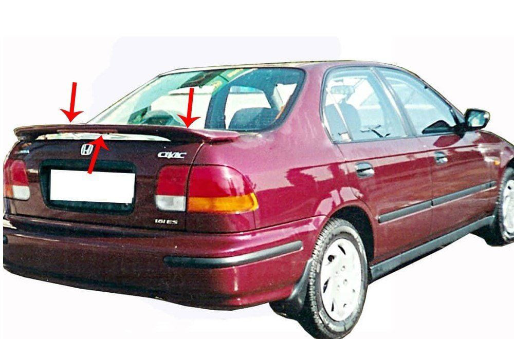 Honda Civic Uyumlu 6 Spoiler Bagaj Yüksek (Işıklı) Fiber 1995-200