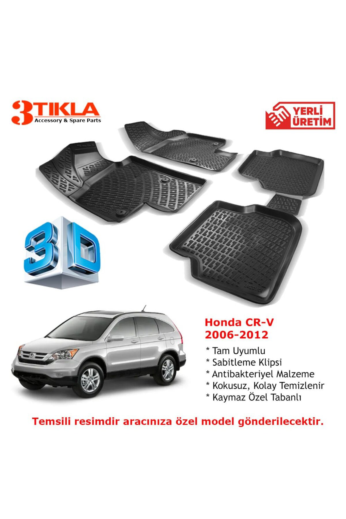 Honda CR-V 2006-2012 Premium 3D Havuzlu Paspas Seti Fiyatı, Yorumları ve Özellikleri