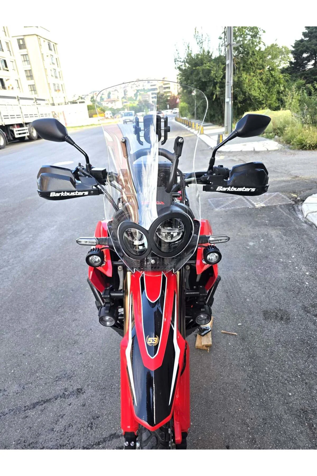 Honda CRF 250 Rally Ön Cam 2017-2026 Model 56cm Şeffaf Renkli 4mm