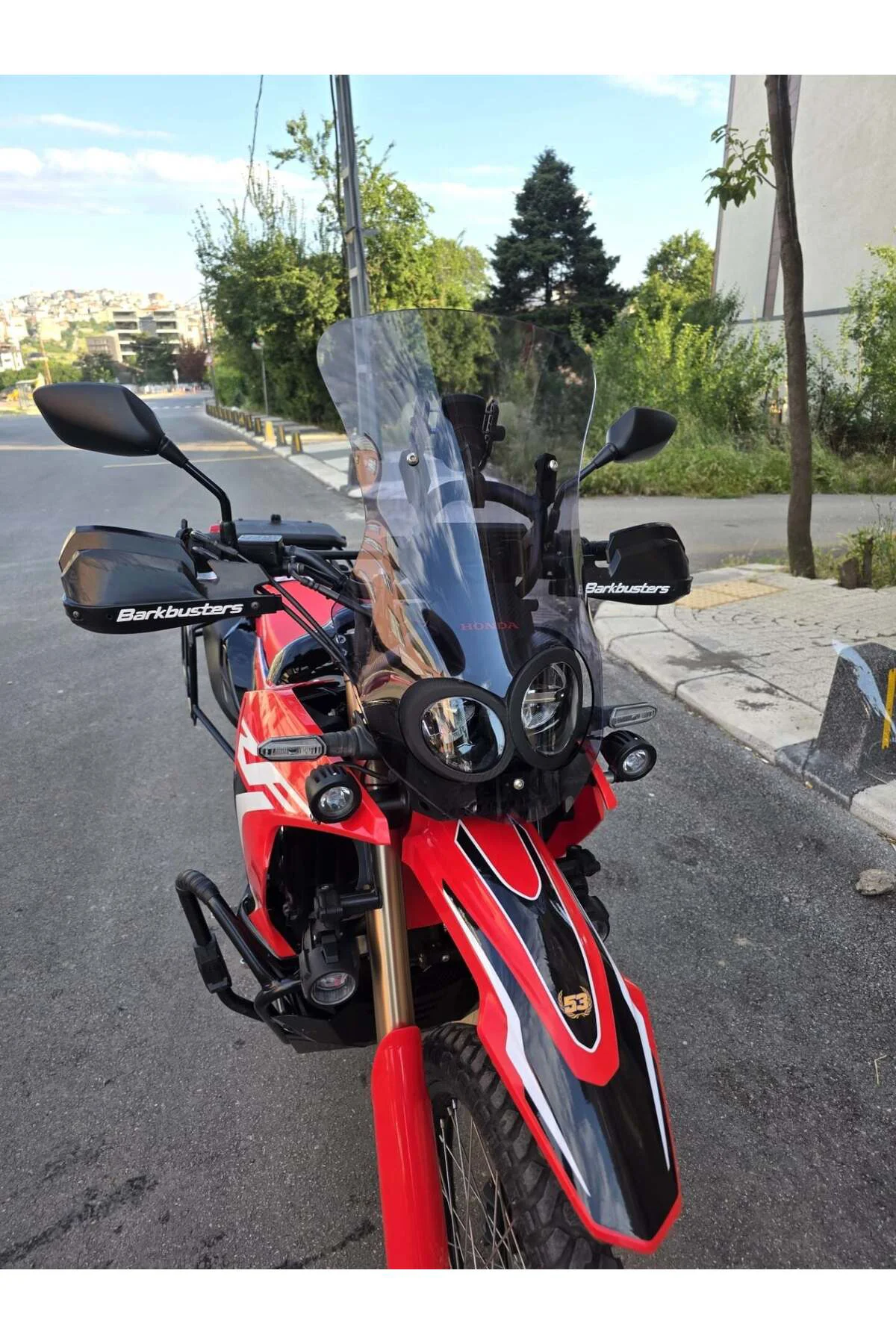 Honda CRF 250 Rally Ön Cam 2017-2026 Model 56cm Füme Renkli 4mm