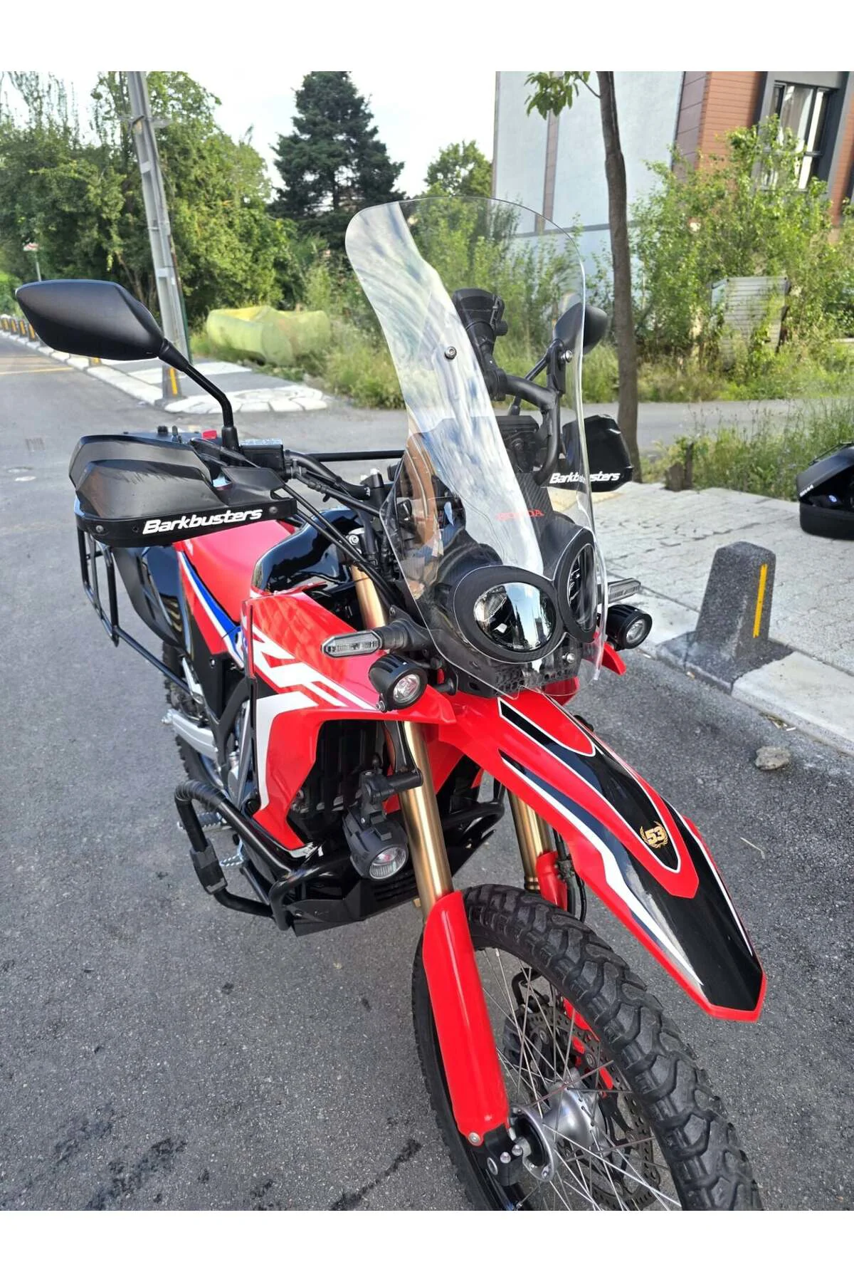 Honda CRF 250 Rally Ön Cam 2017-2026 Model 56cm Şeffaf Renkli 4mm