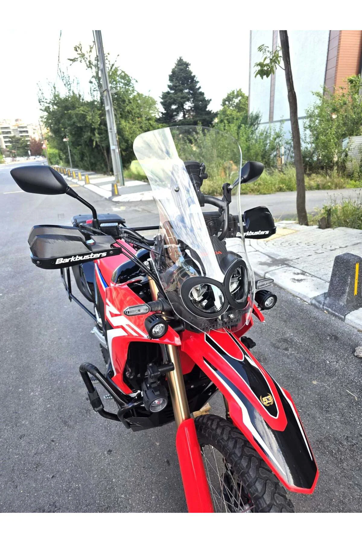 Honda CRF 250 Rally Ön Cam 2017-2026 Model 56cm Şeffaf Renkli 4mm