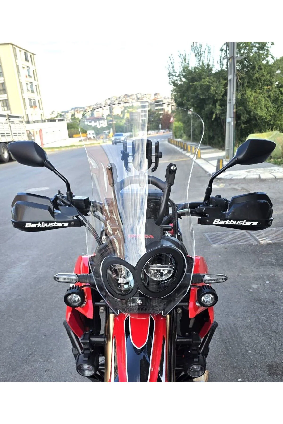 Honda CRF 250 Rally Ön Cam 2017-2026 Model 56cm Şeffaf Renkli 4mm