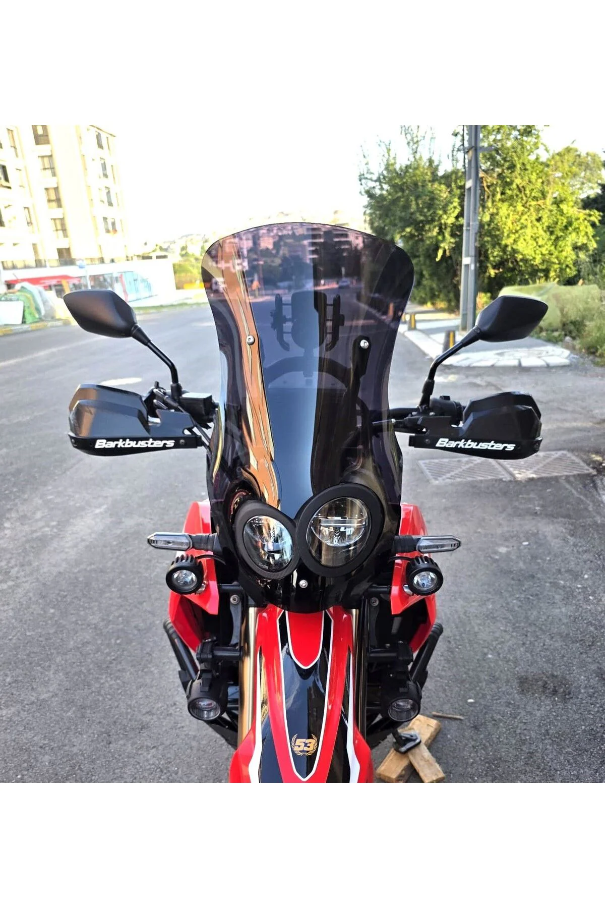 Honda CRF 300 Rally Ön Cam 2017-2026 Model 56cm Şeffaf Renkli 4mm