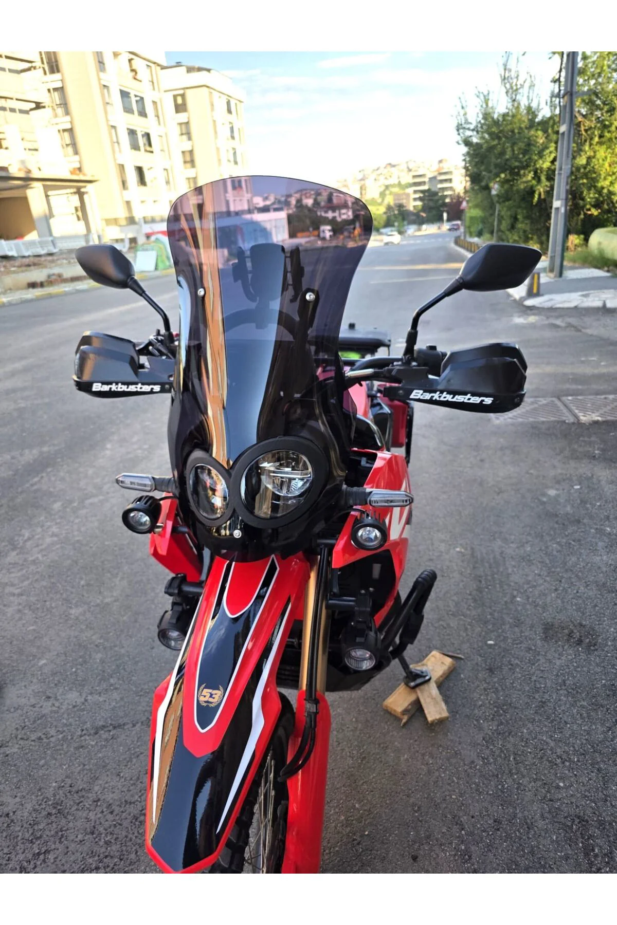 Honda CRF 300 Rally Ön Cam 2017-2026 Model 56cm Şeffaf Renkli 4mm