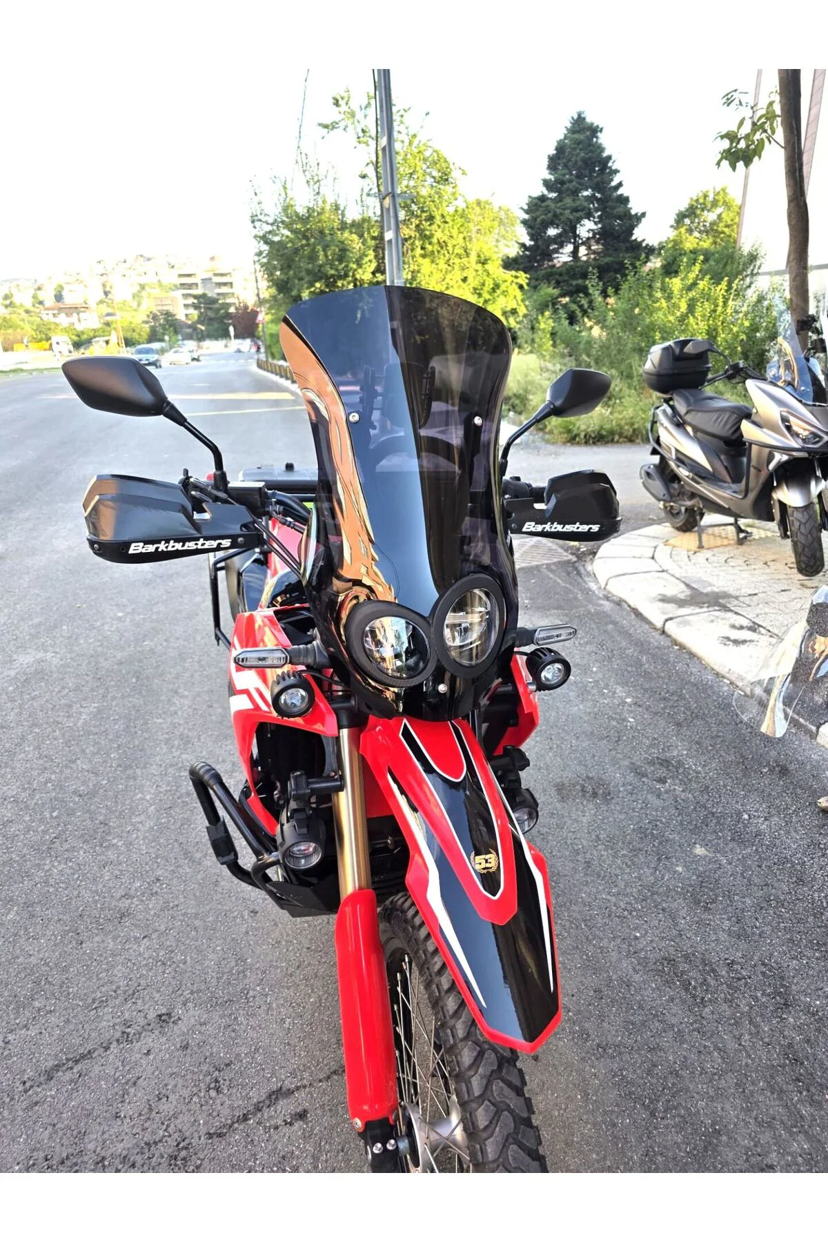 Honda CRF 300 Rally Ön Cam 2017-2026 Model 56cm Şeffaf Renkli 4mm