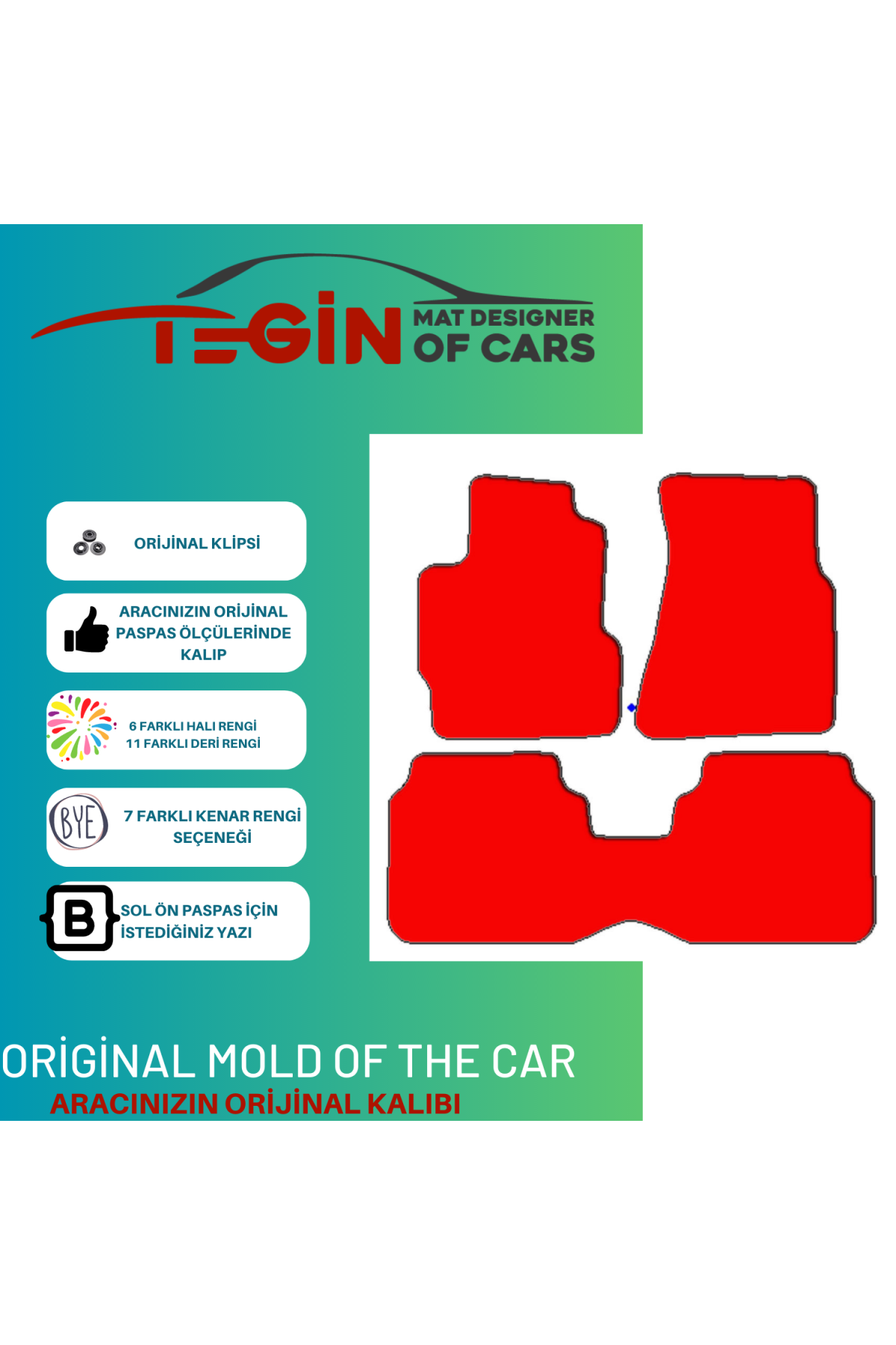 Honda Crv 1 1997-2001 Prime Siyah Deri Sarı Kenar Paspas