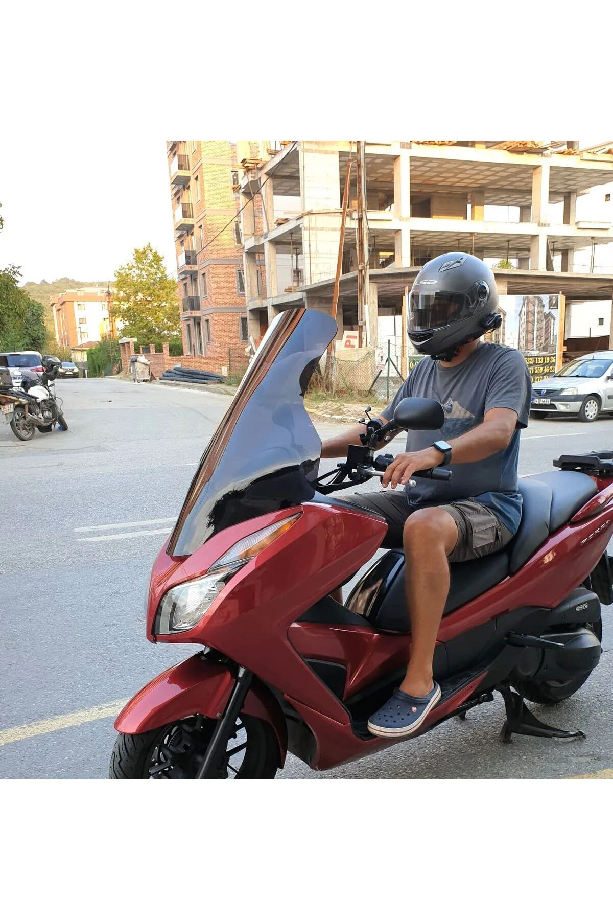 Honda Forza 300 Ön Cam 2014-2017 Model 75cm Siyah Renkli 4mm