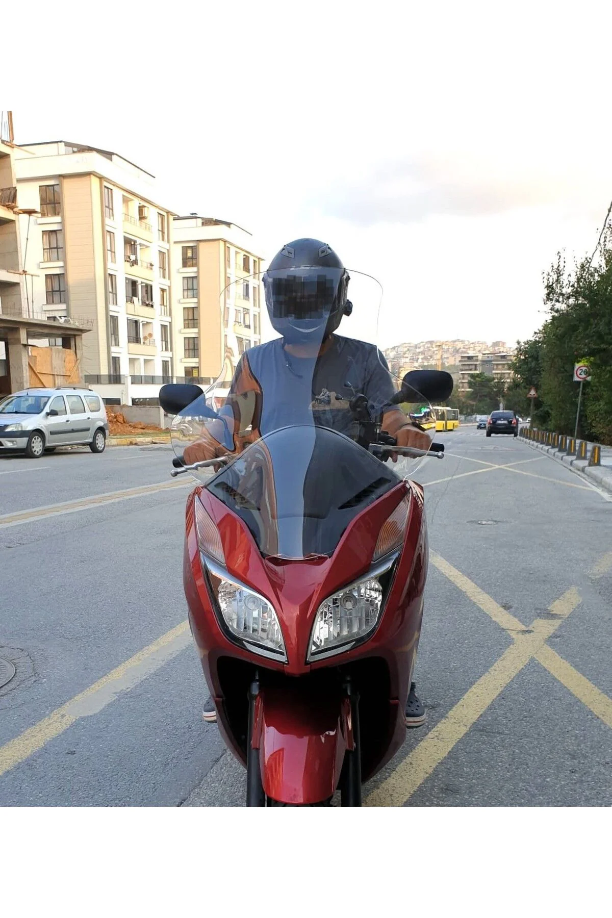 Honda Forza 300 Ön Cam 2014-2017 Model 75cm Şeffaf Renkli 4mm