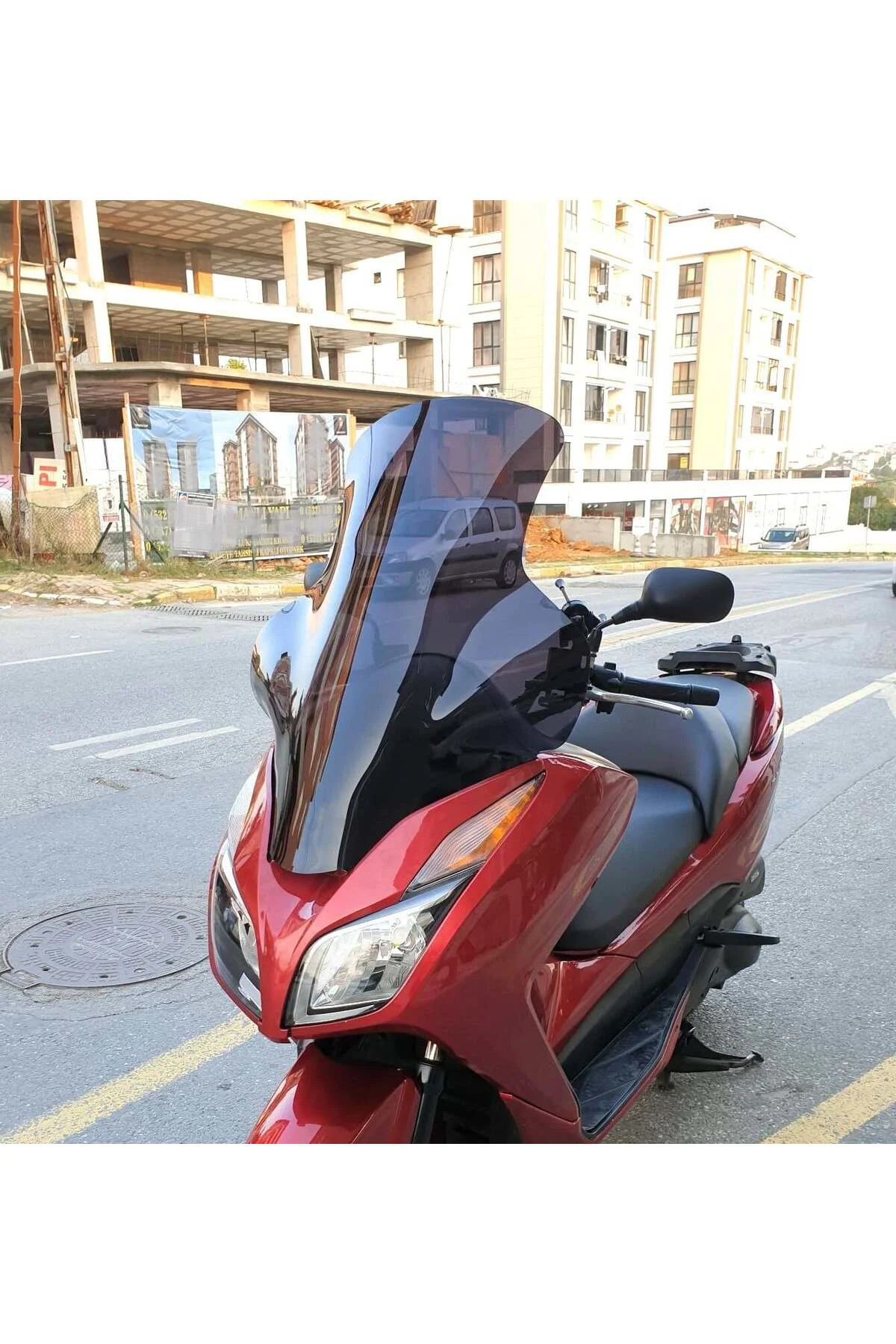 Honda Forza 300 Ön Cam 2014-2017 Model 75cm Siyah Renkli 4mm