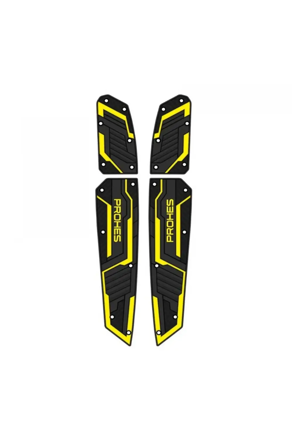 Honda Forza Kauçuk Basamak Takımı Sarı Detaylı 4 Parça Model 712