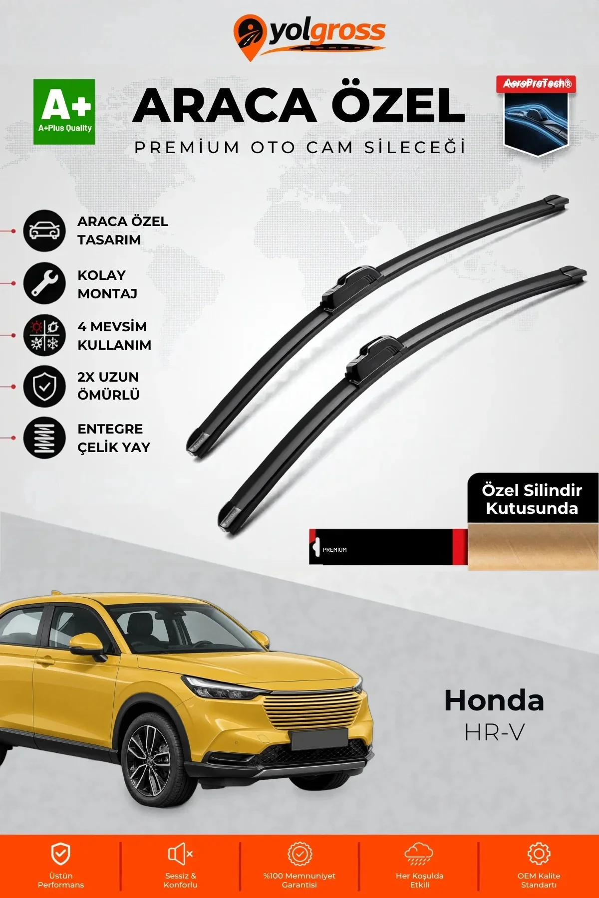 Honda HR-V Ön Cam Silecek Seti 2021 Üzeri Premium Araca Özel 50-48 Cm A+ Kalite