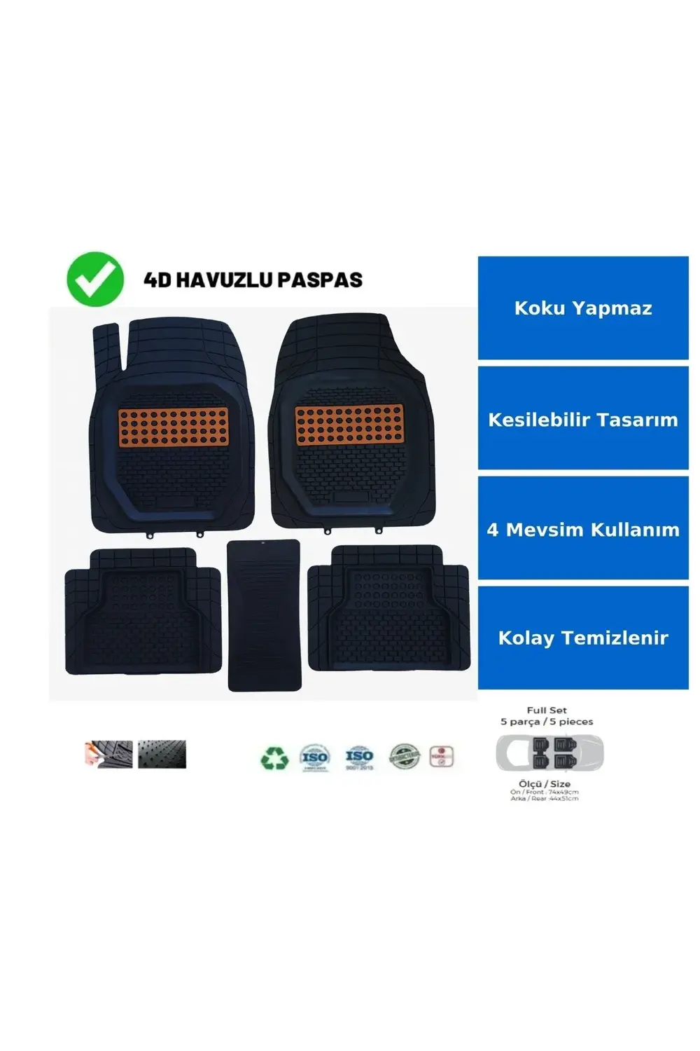 Honda Jazz 2008 Uyumlu Derin Havuzlu Ahşap Desenli Üniversal Pasp