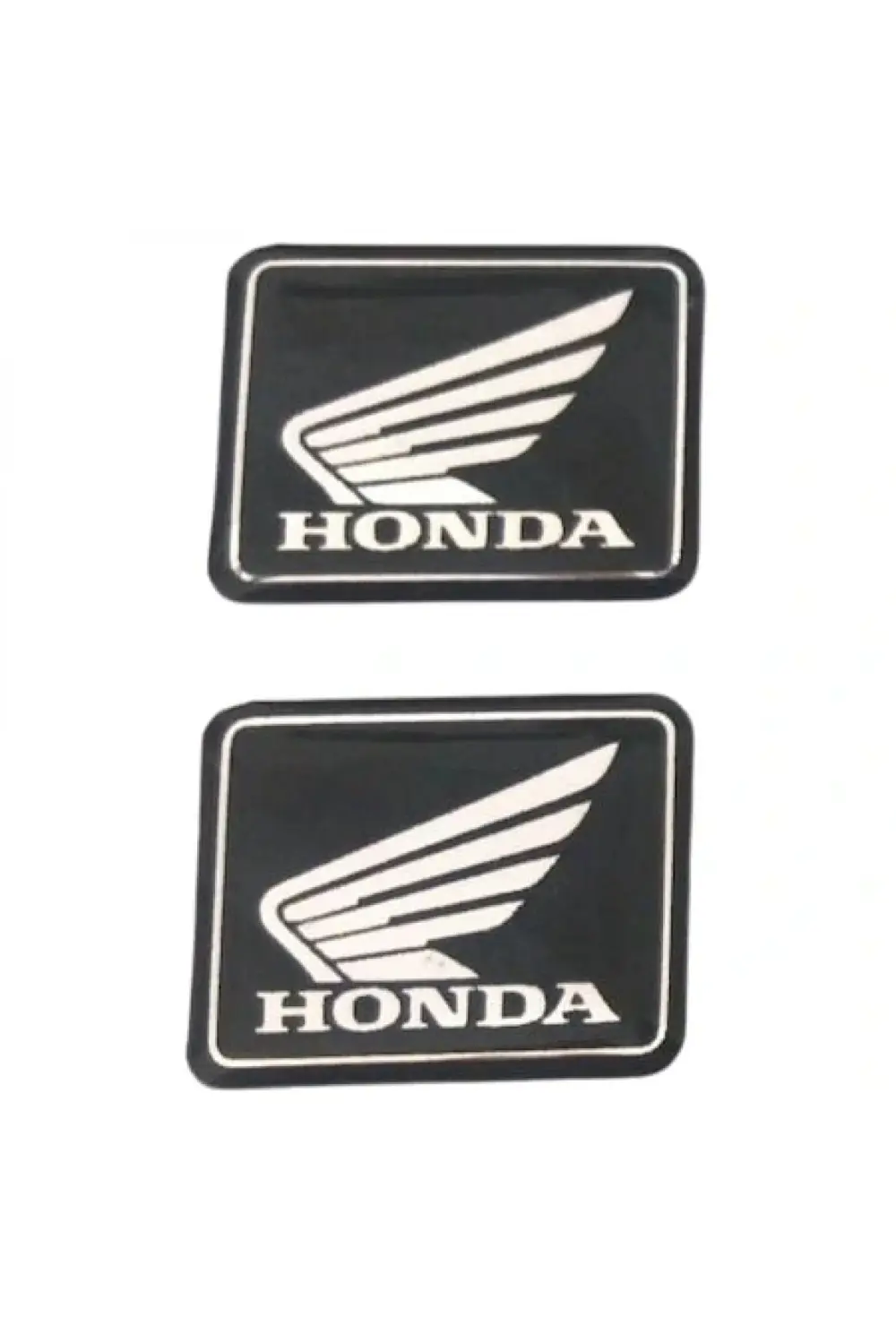 Honda Kare Küçük Universal Siyah-Gümüş Damla Stiker 2'Li