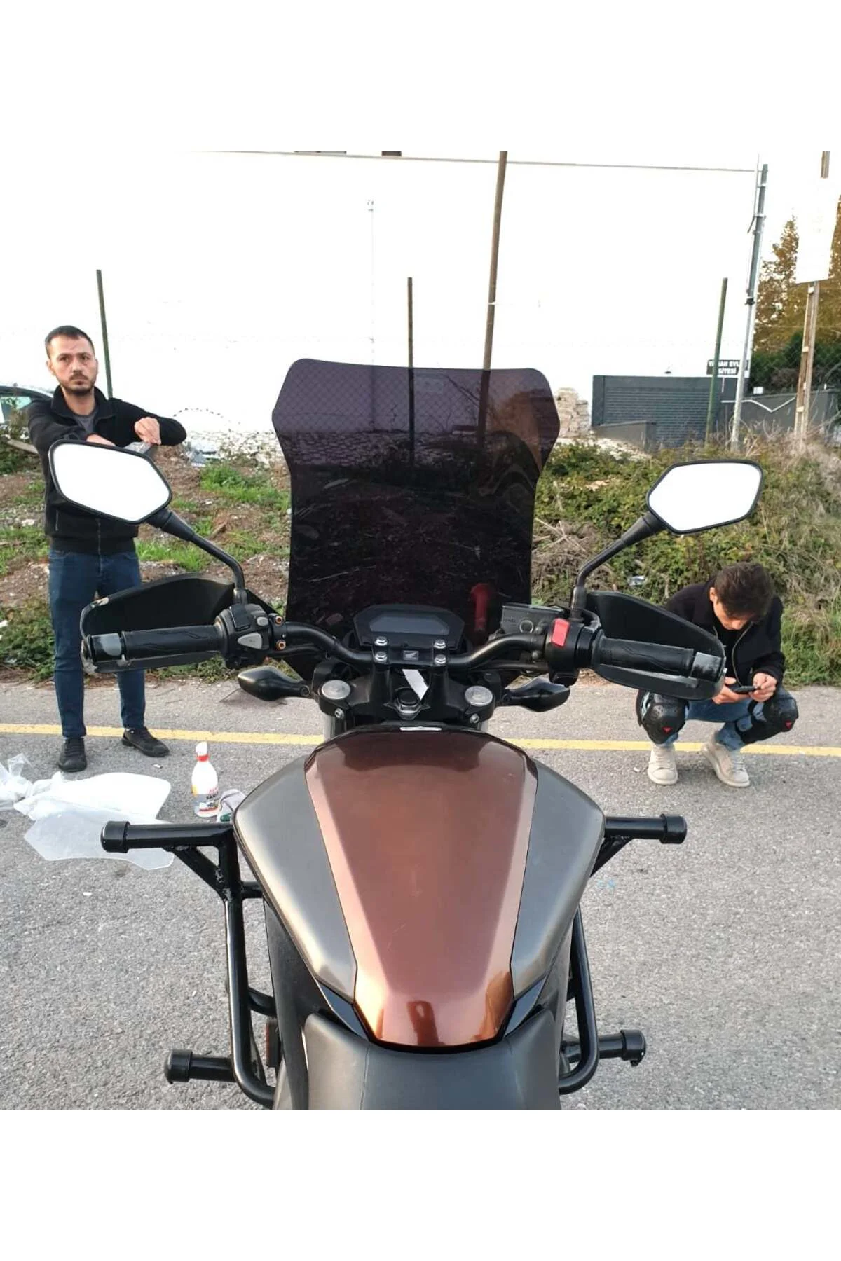 Honda NC 700 750 S Ön Cam 2012-2020 Model 50cm Siyah Renkli 4mm O