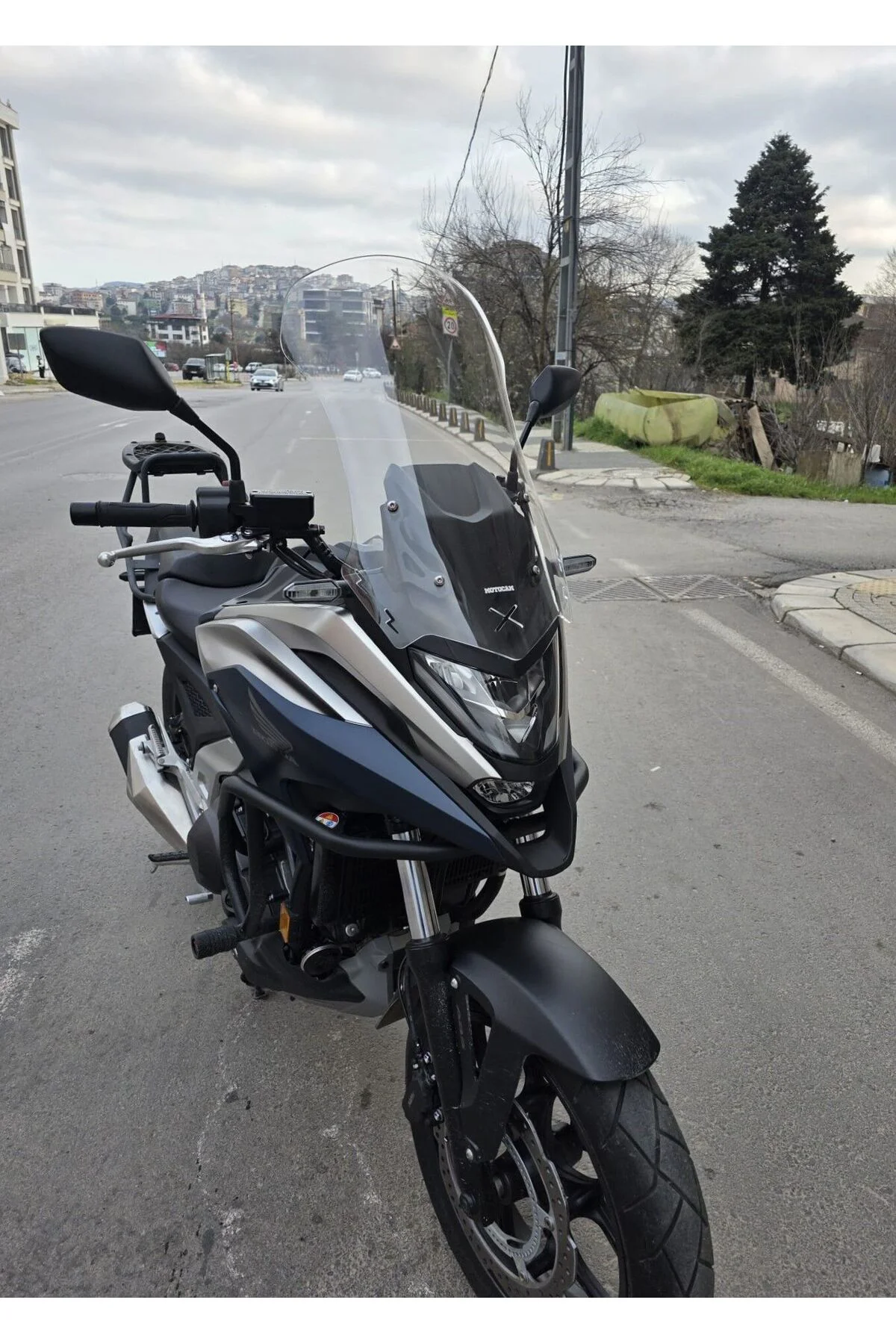Honda NC 700 750 X Ön Cam 2021-2024 Model 59cm Şeffaf Renkli 4mm UZUN