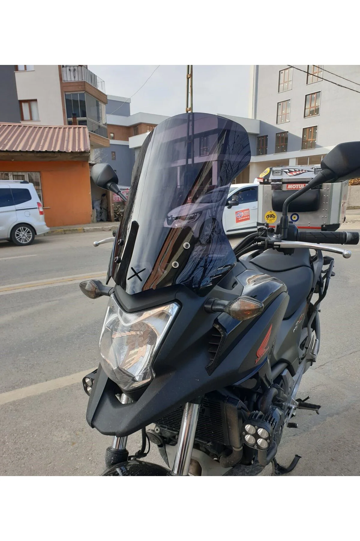 Honda NC 700 750 X Ön Cam 2012-2015 Model 59cm Siyah Renkli 4mm UZUN