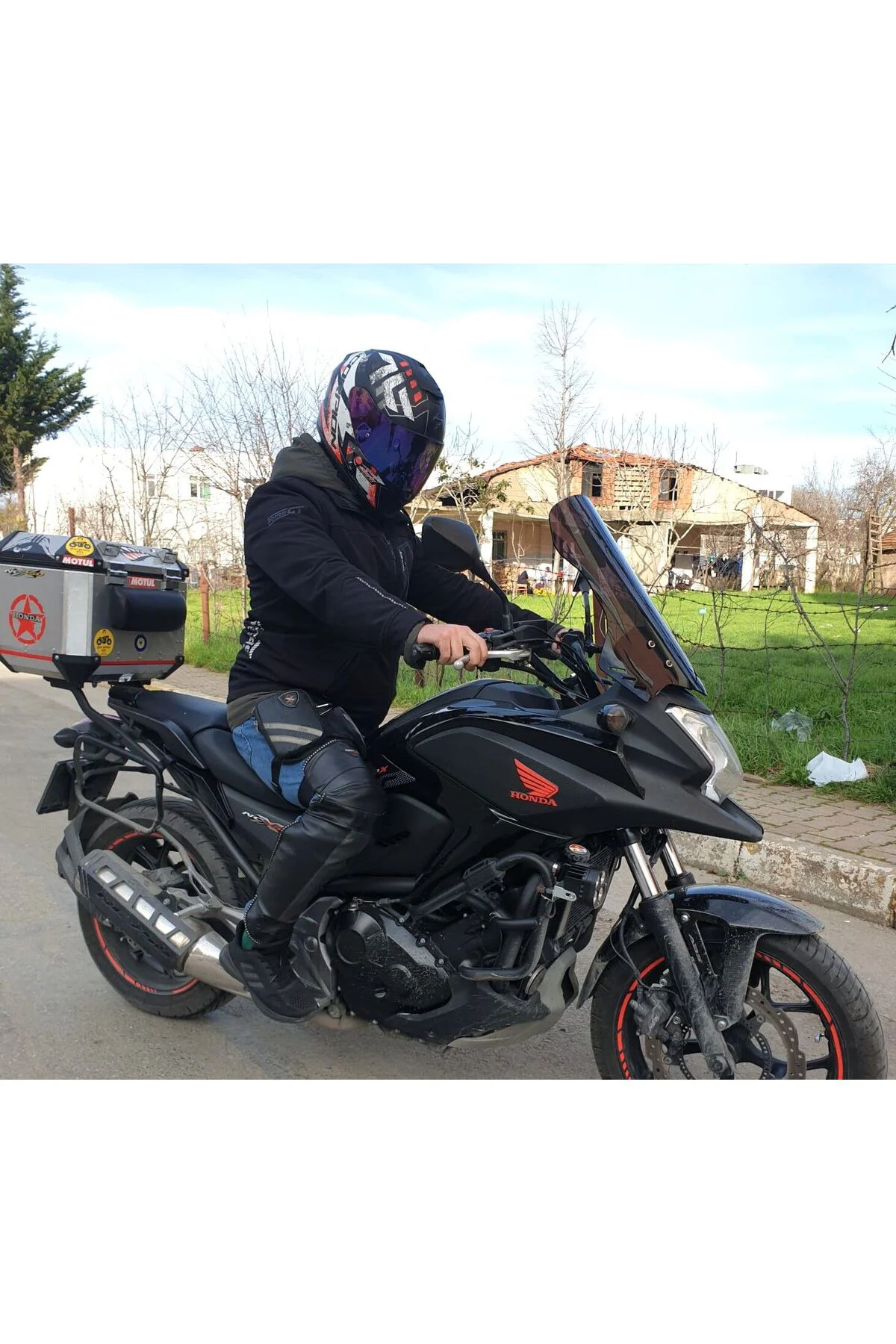 Honda NC 700 750 X Ön Cam 2012-2015 Model 59cm Siyah Renkli 4mm UZUN