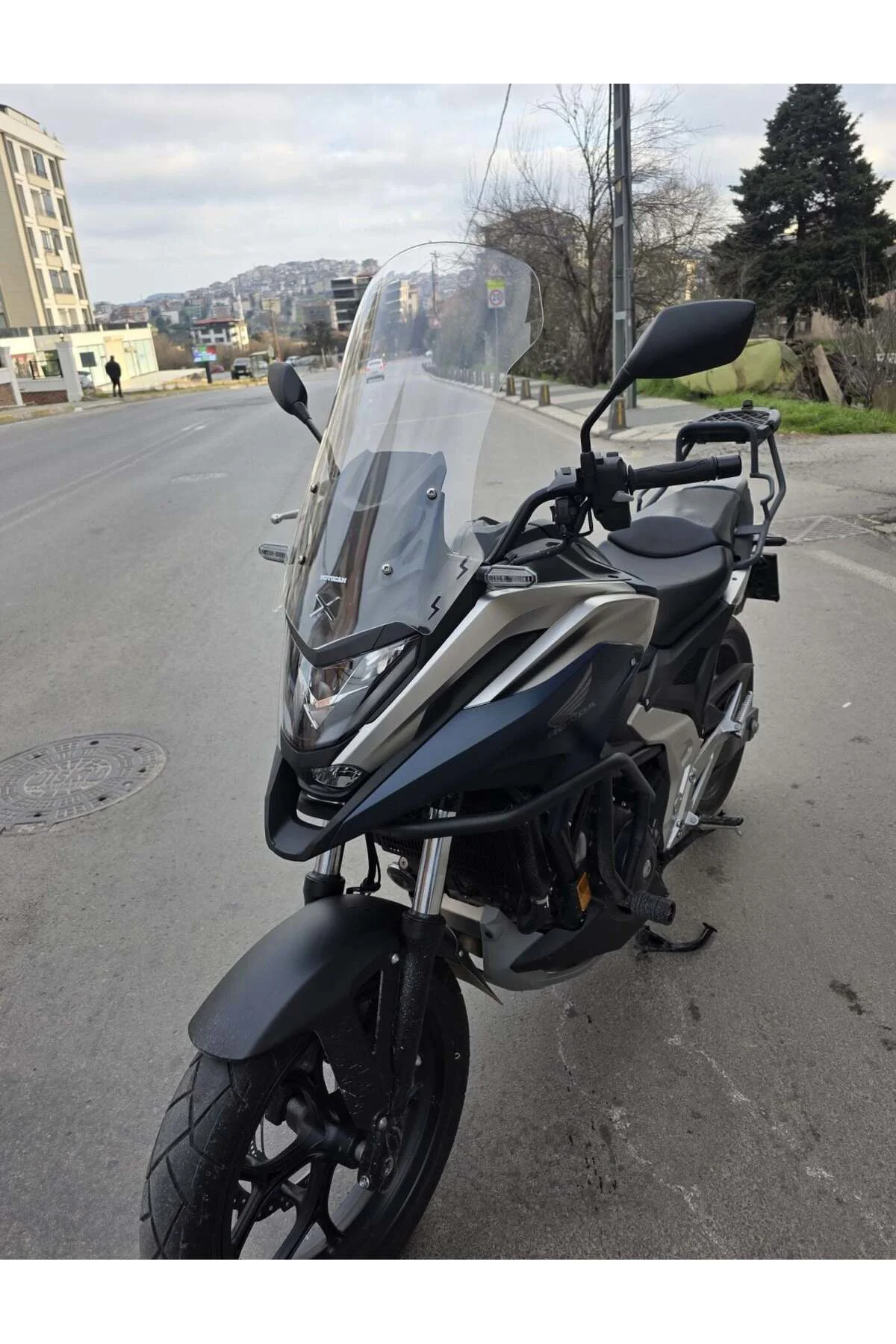 Honda NC 700 750 X Ön Cam 2021-2024 Model 59cm Şeffaf Renkli 4mm UZUN