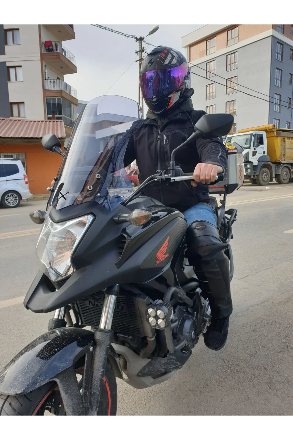 Honda NC 700 750 X Ön Cam 2012-2015 Model 59cm Füme Renkli 4mm UZ