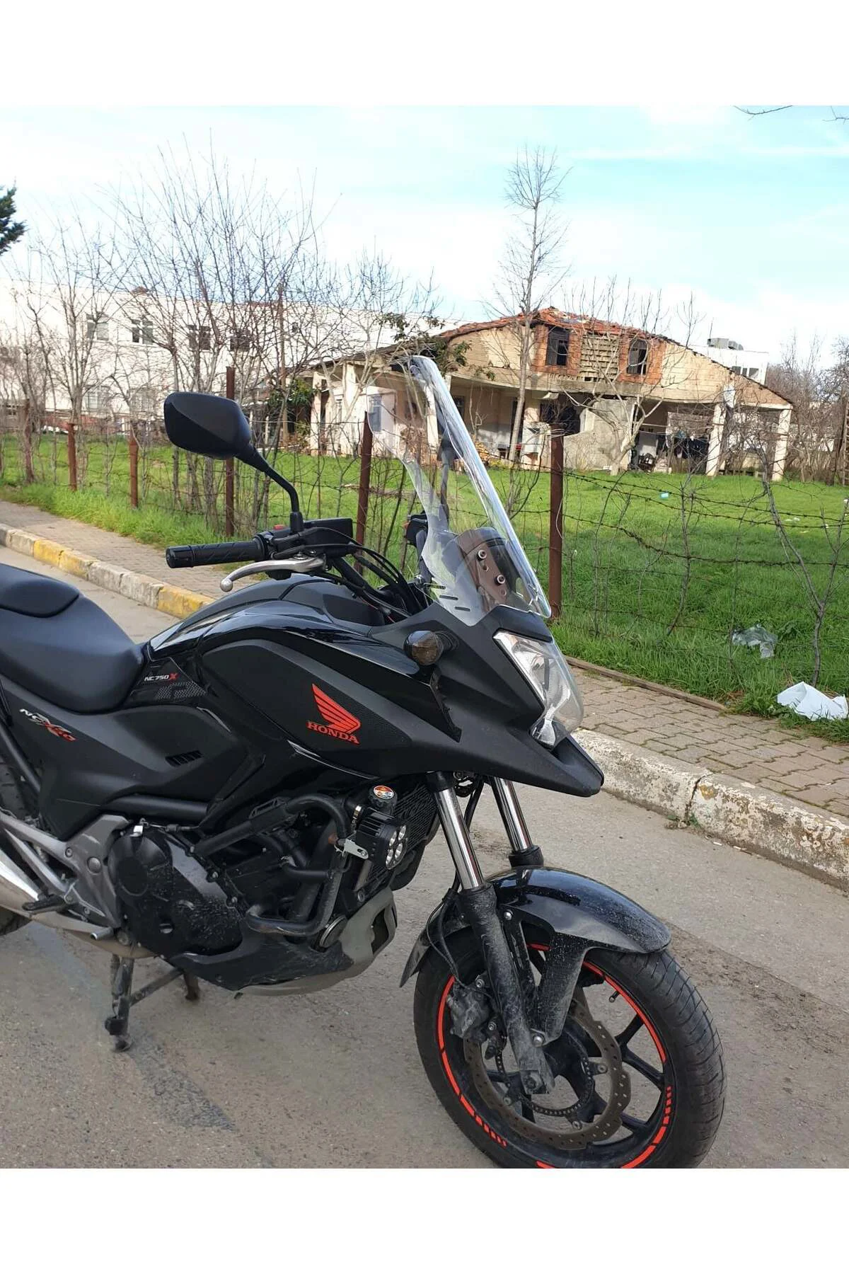 Honda NC 700 750 X Ön Cam 2012-2015 Model 59cm Şeffaf Renkli 4mm 