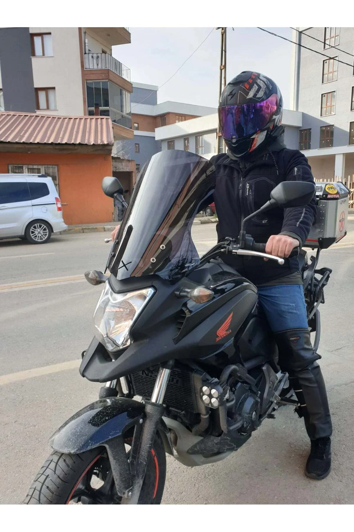 Honda NC 700 750 X Ön Cam 2012-2015 Model 59cm Siyah Renkli 4mm UZUN