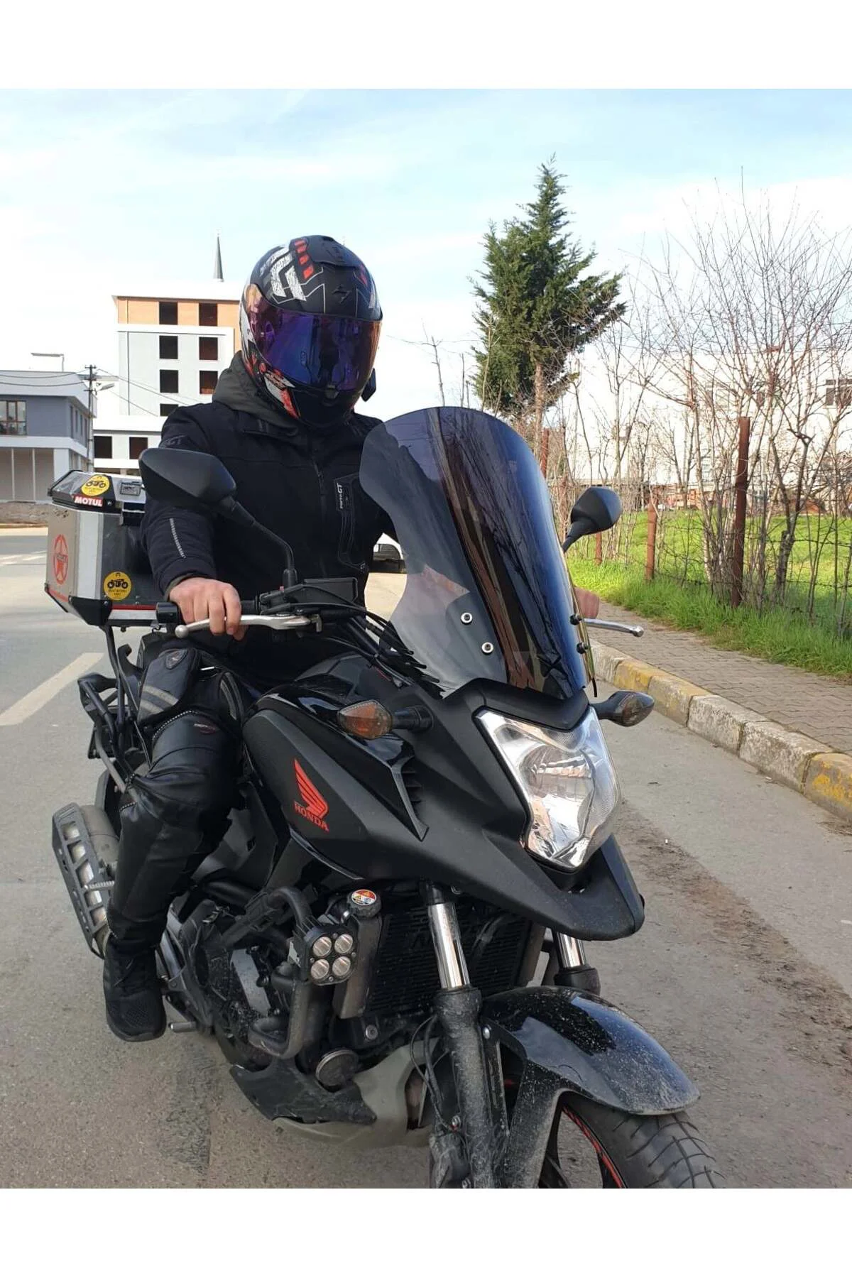 Honda NC 700 750 X Ön Cam 2012-2015 Model 59cm Siyah Renkli 4mm UZUN